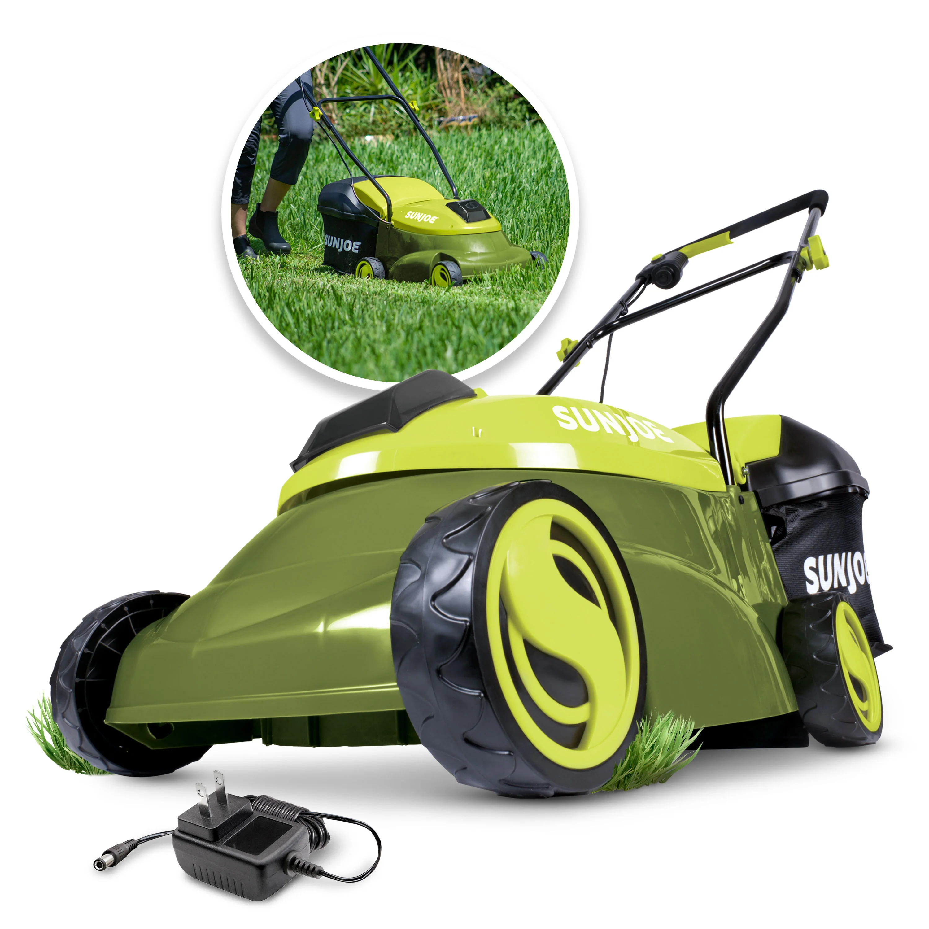 Sun Joe Cordless Lawn Mower | 14 inch | 28V | 5 Ah | Brushless Motor