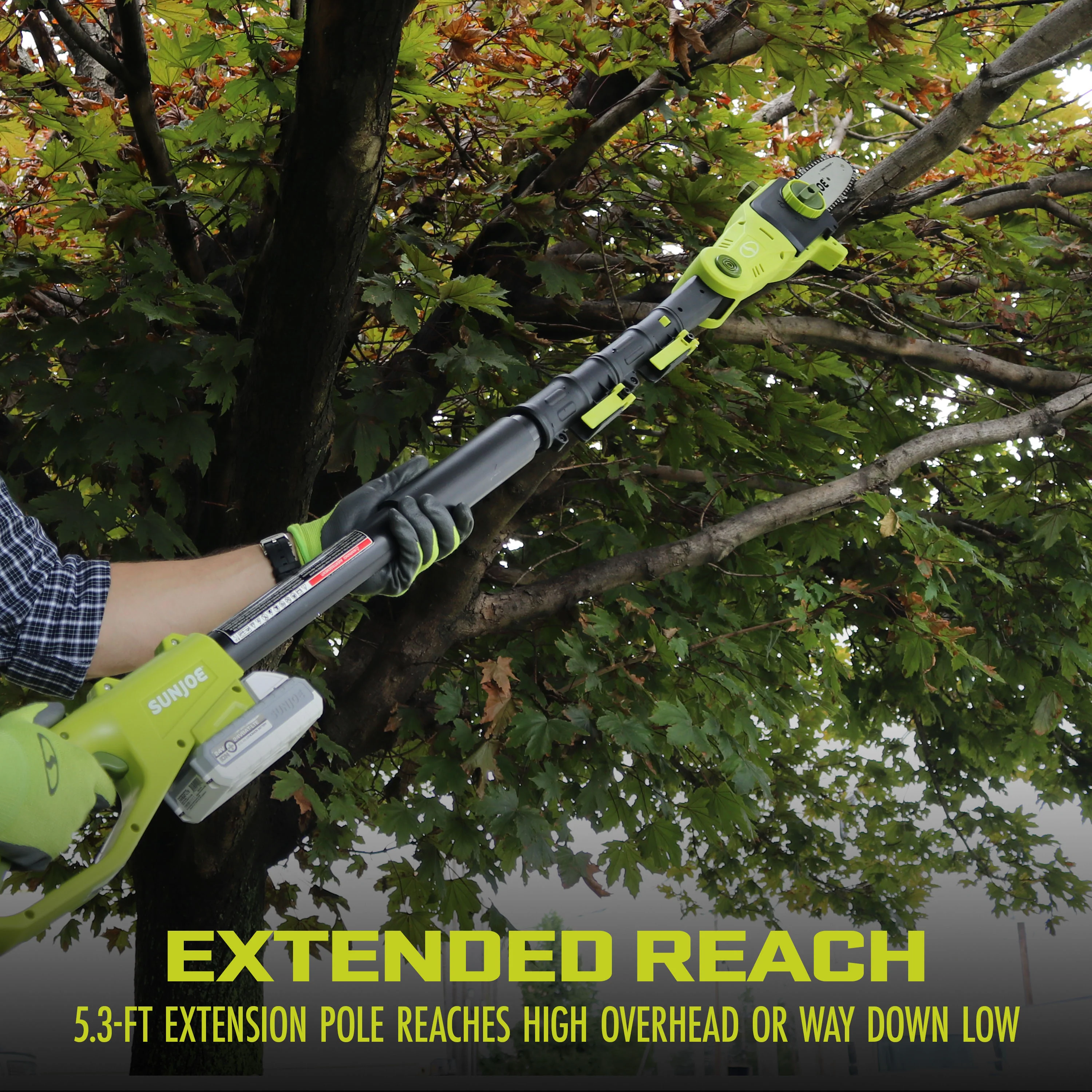 Sun Joe 24-Volt* 3-in-1 Yard Care Solution | Hedge Trimmer | Pole Saw | Leaf Blower| W/ 2.0-Ah Battery + Charger - Image 4