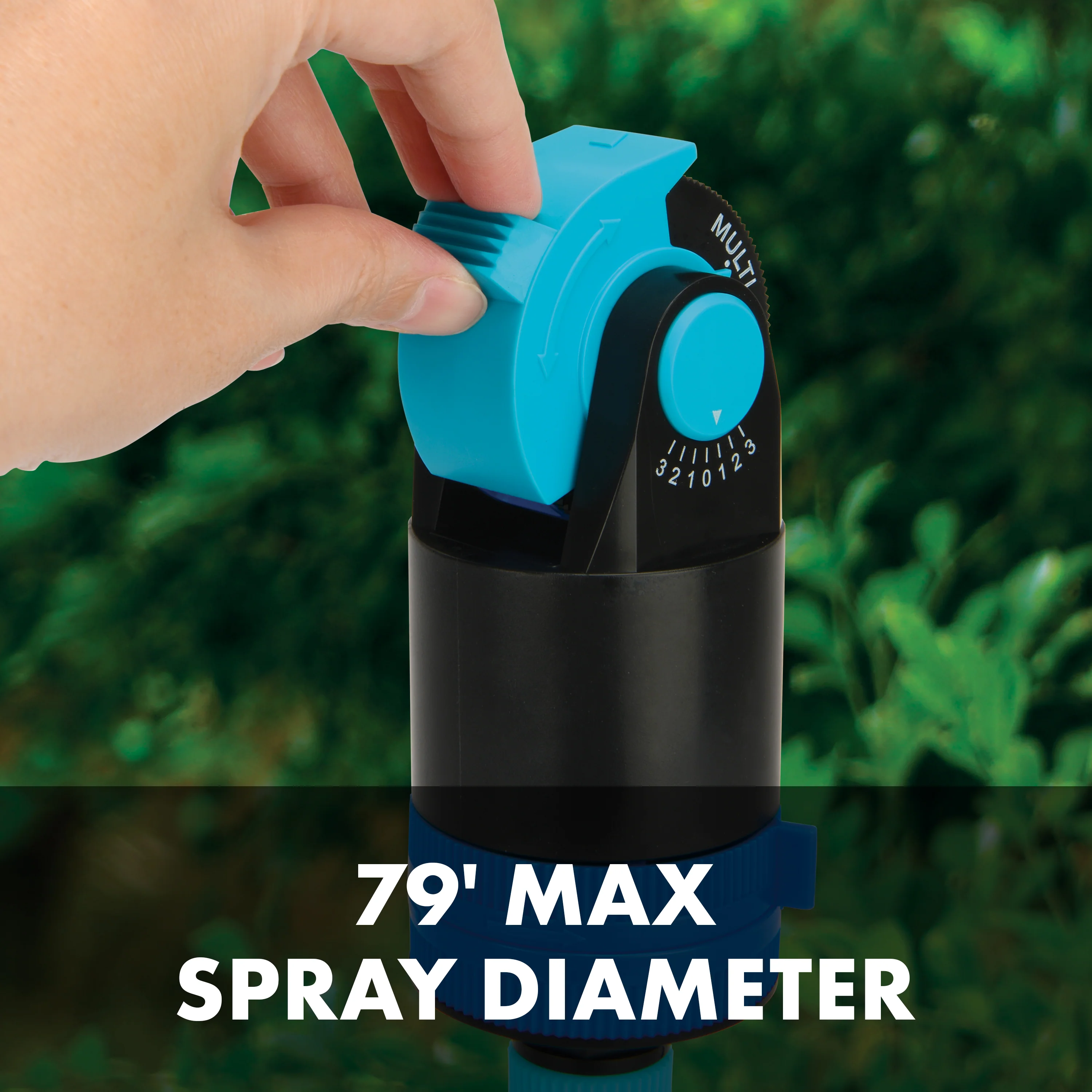 Aqua Joe AJ-6PSTB-XL Indestructible Turbo Drive 360° Telescoping Sprinkler & Mister | W/ Metal Tripod Base & Flow Control Valve | 6 Spray Patterns | 4,900 Sq. Ft. Max Coverage - Image 9