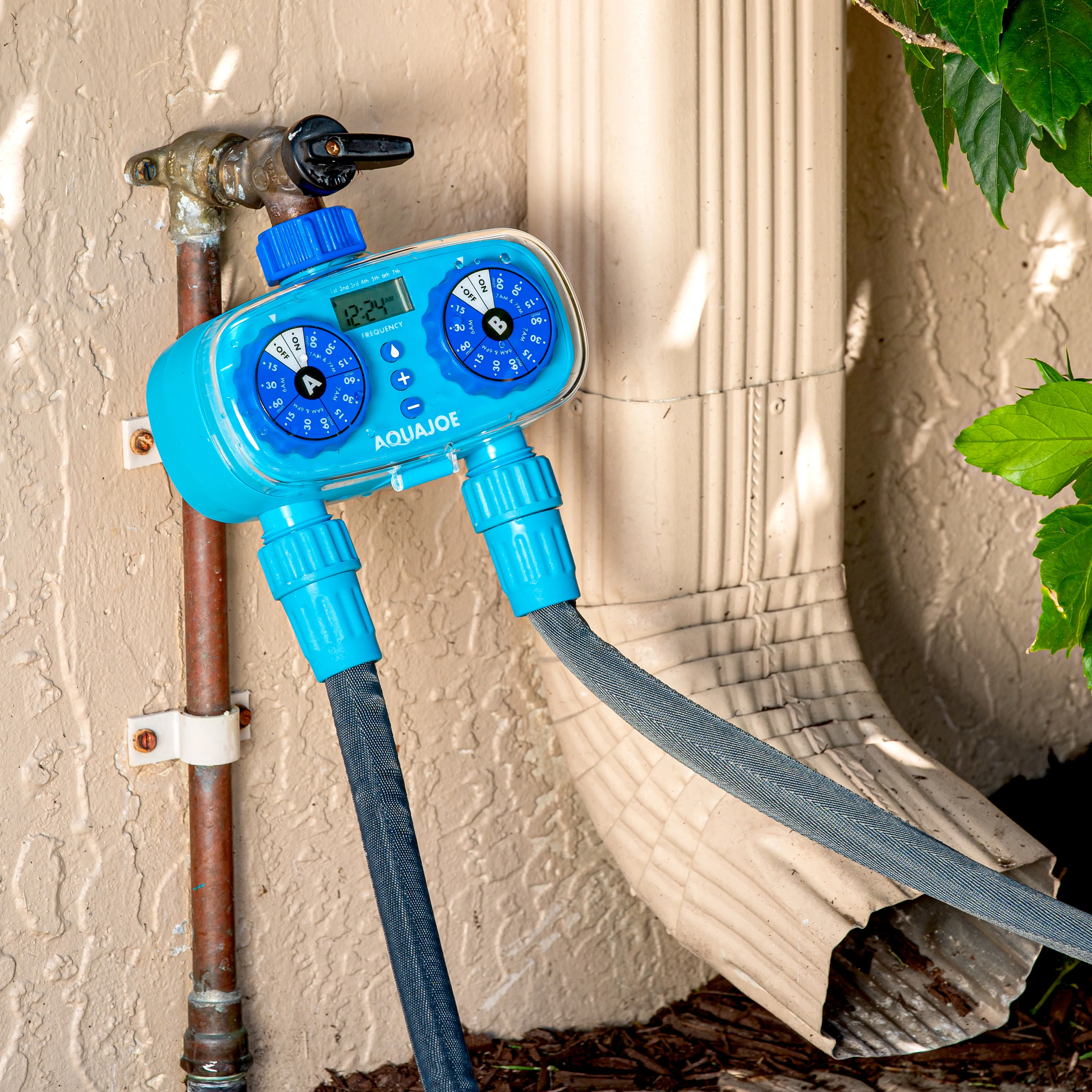 Aqua Joe AJ-ET2Z 2-Zone Electronic Water Timer | Customizable Programs | 2 Connections - Image 4