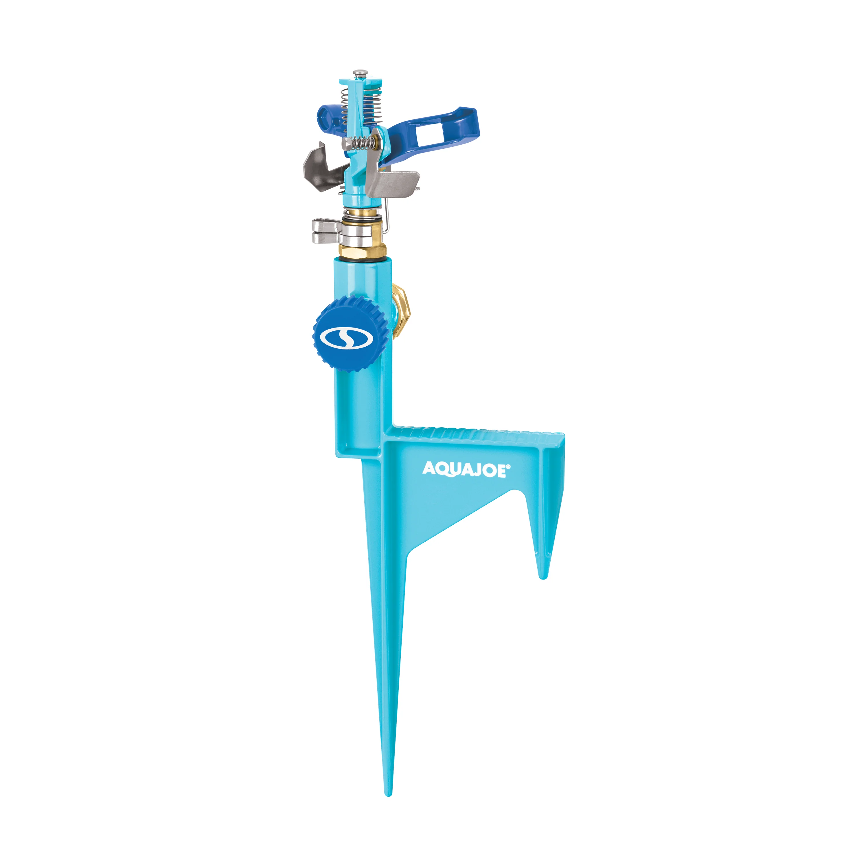 Aqua Joe AJ-ISH-2PK Indestructible Zinc Impulse 360° Sprinkler W/ Step Spike | Customizable Coverage | 1,400 Sq. Ft. Max Coverage | 2 Pack - Image 5