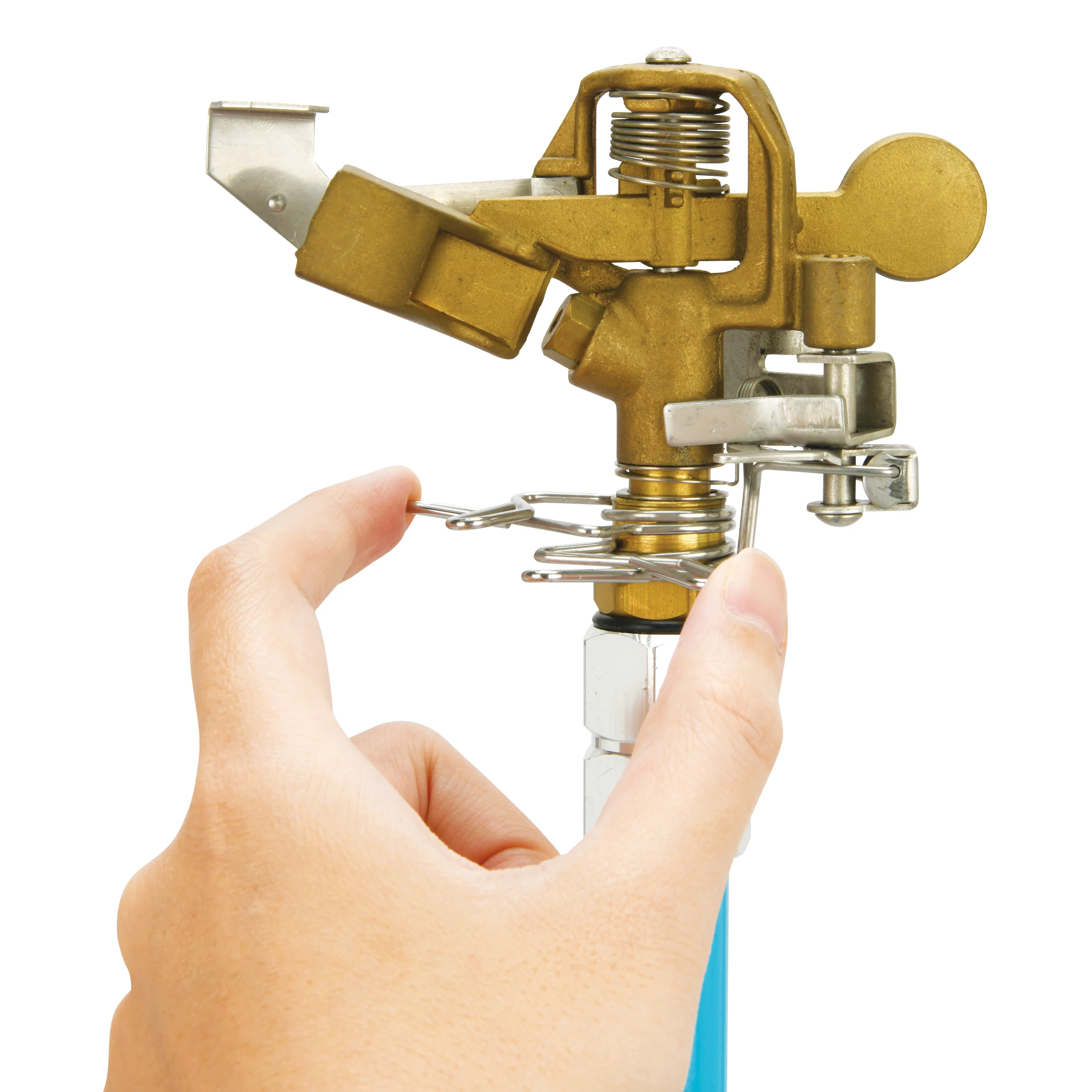 Aqua Joe AJ-IST39BM Indestructible Brass Impulse 360 Degree Sprinkler | Telescoping | 1390 sq ft Max Coverage - Image 5