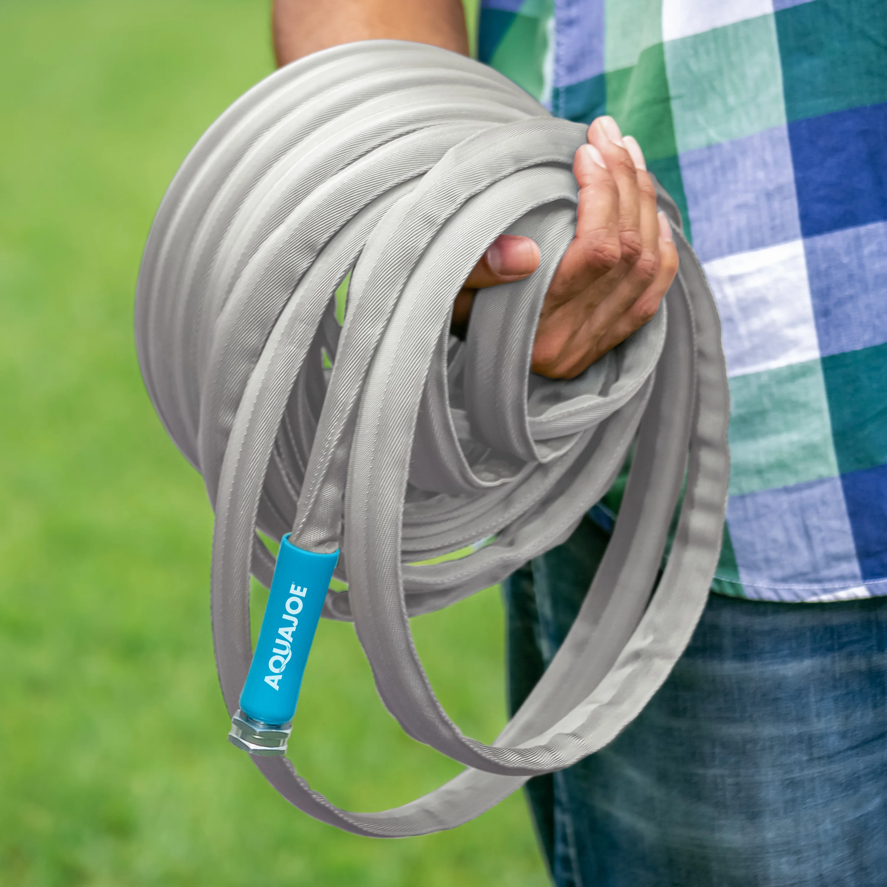 Aqua Joe Xtreme Fiberjacket Garden Hose | 50-Foot | 1/2-Inch Diameter | Metal Fittings - Image 11
