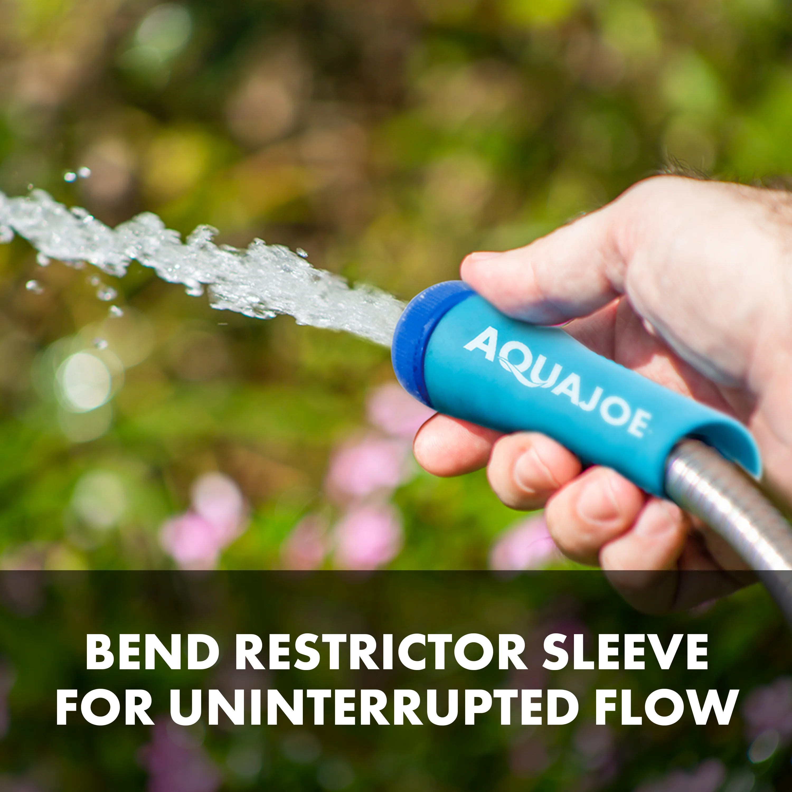 Aqua Joe Heavy-Duty Puncture Proof Metal Garden Hose | 50-Foot | 304-Stainless Steel | Spiral Constructed | 1/2-Inch Diameter - Image 3