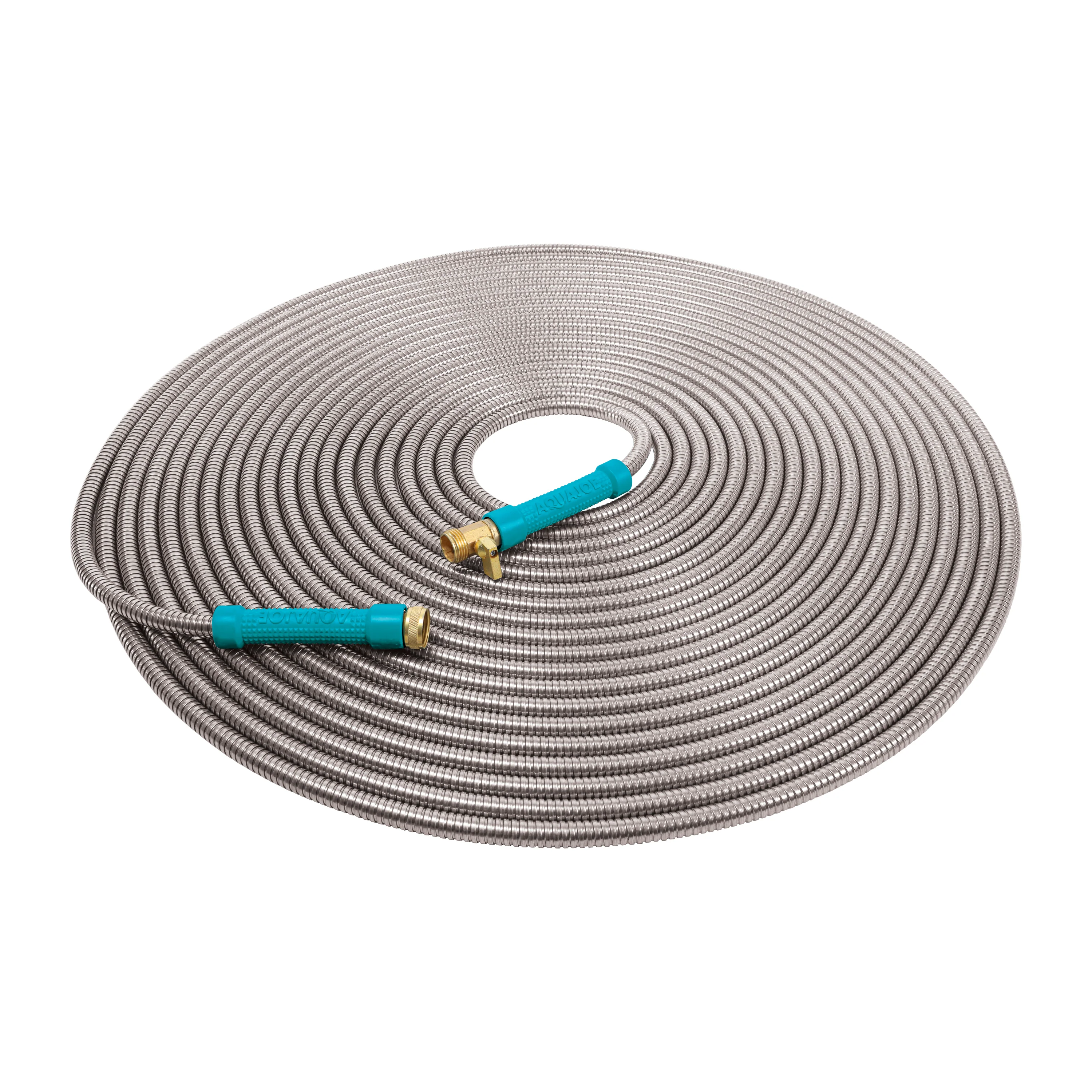 Aqua Joe AJSGH100-MAX Heavy-Duty Puncture Proof Garden Hose | 100-Foot | 1/2-Inch | w/ Brass Fitting & On/Off Valve | Spiral Constructed 304-Stainless Steel Metal - Image 24