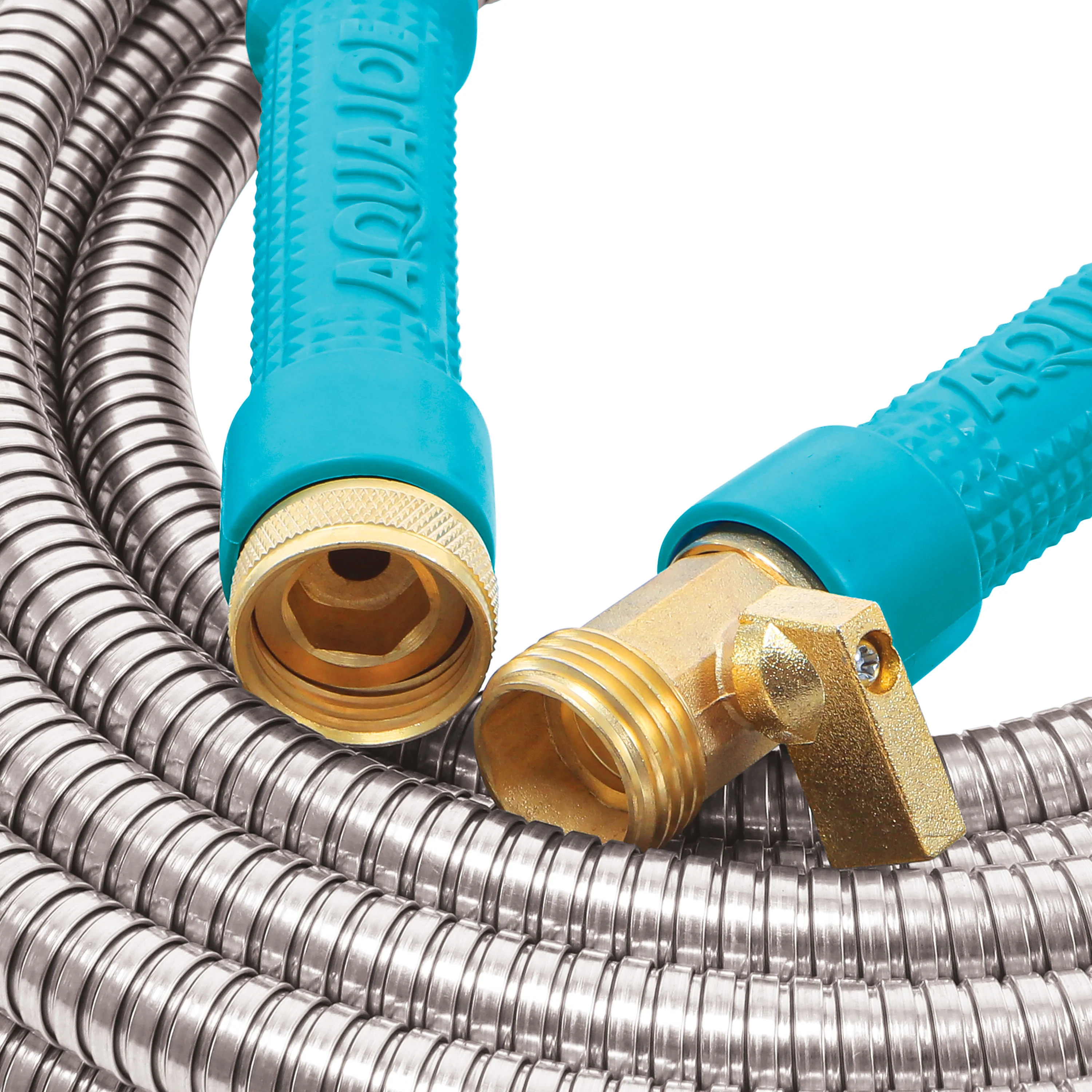 Aqua Joe AJSGH75-MAX Heavy-Duty Puncture Proof Garden Hose | 75-Foot | 1/2-Inch | w/ Brass Fitting & On/Off Valve | Spiral Constructed 304-Stainless Steel Metal - Image 21