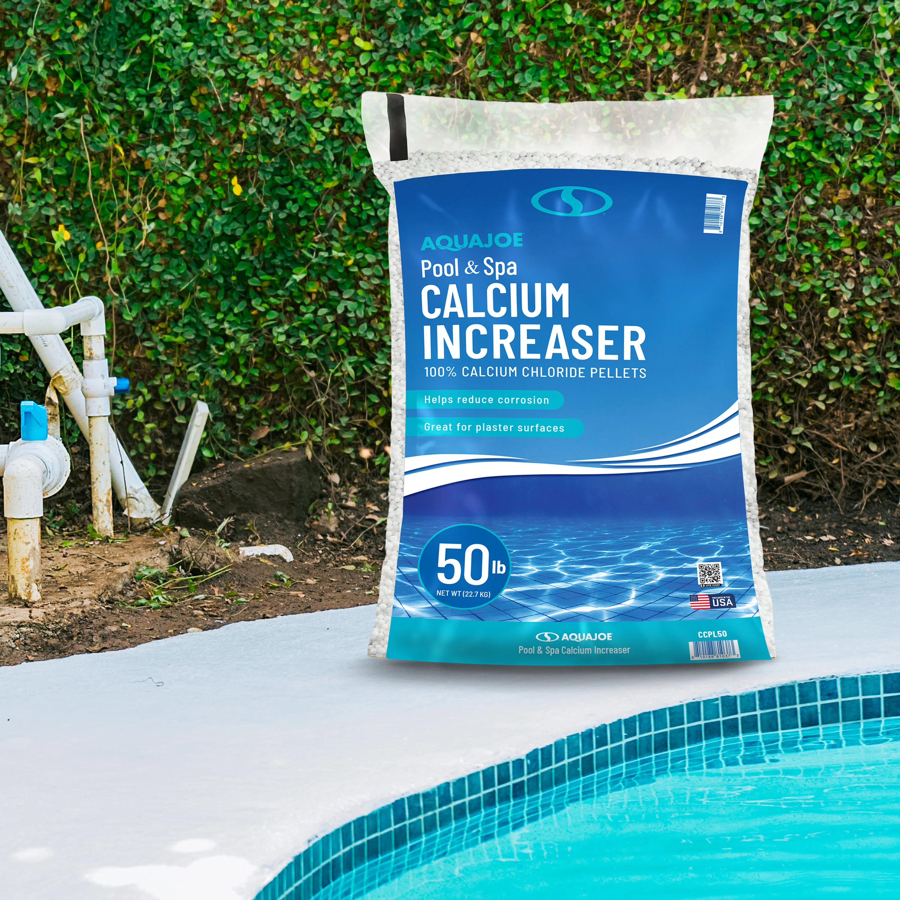 Aqua Joe Pool and Spa Calcium Hardness Increaser | Calcium Chloride Pellets | 50 Lb Bag | Above Ground and Inground Swimming Pools System Accessory for Care, Cleaning, and Maintenance (CAN BE USED FOR ICE MELT) - Image 8