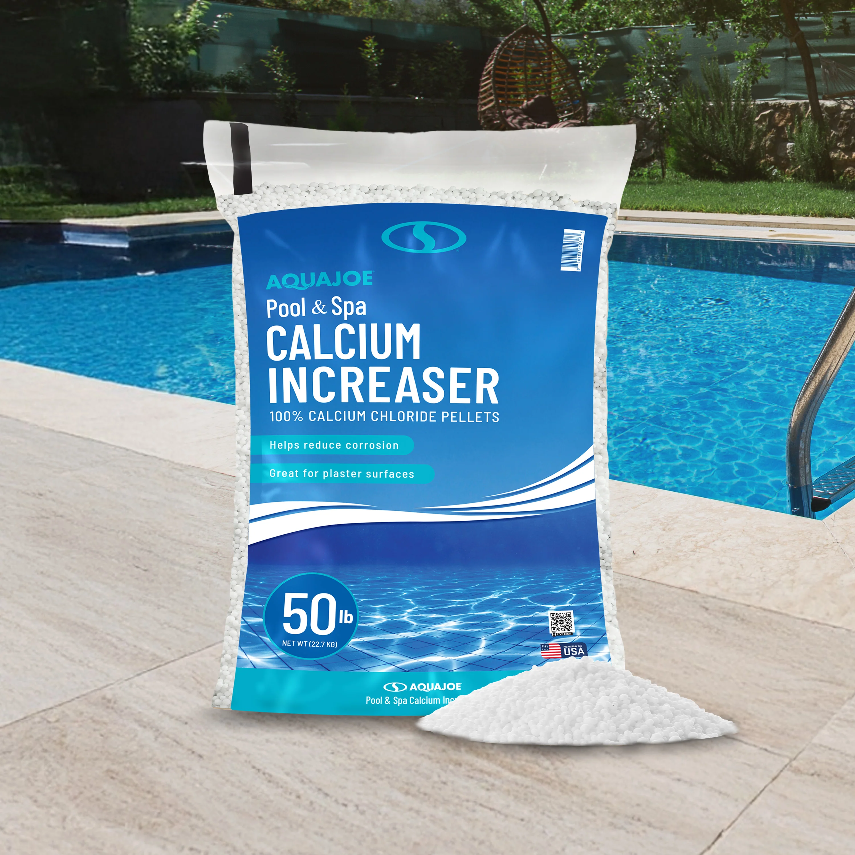 Aqua Joe Pool and Spa Calcium Hardness Increaser | Calcium Chloride Pellets | 50 Lb Bag | Above Ground and Inground Swimming Pools System Accessory for Care, Cleaning, and Maintenance (CAN BE USED FOR ICE MELT) - Image 9