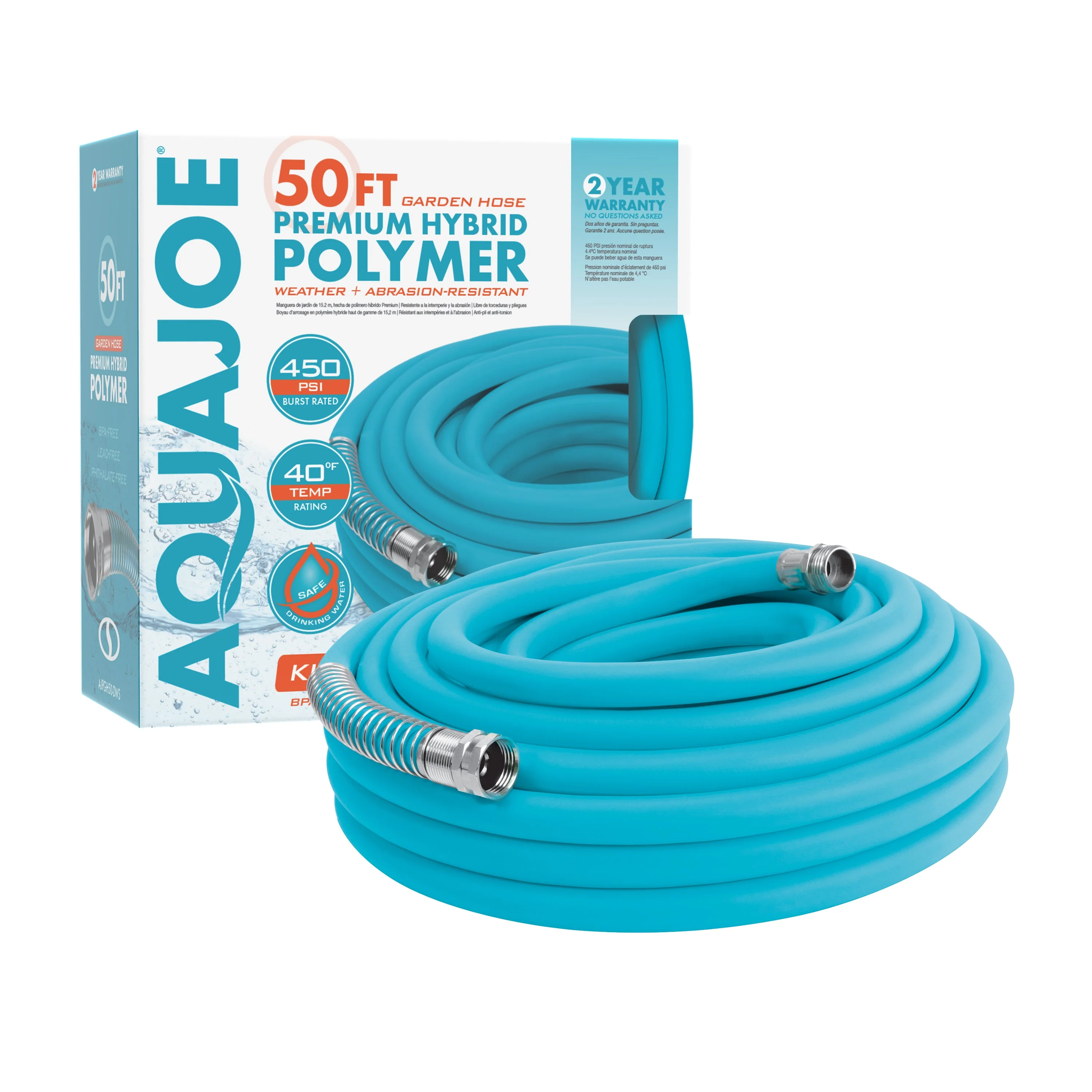 Aqua Joe Complete Aqua Joe Bundle | Turbo Drive Sprinkler + Heavy Duty Nozzle + Hybrid Polymer Hose - Image 4