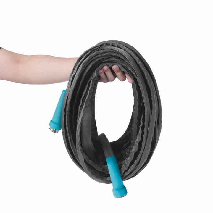 Aqua Joe Fiberjacket Brass Hose Nozzle Bundle | Includes 100-Foot Fiberjacket Hose and Brass Nozzles - Image 8
