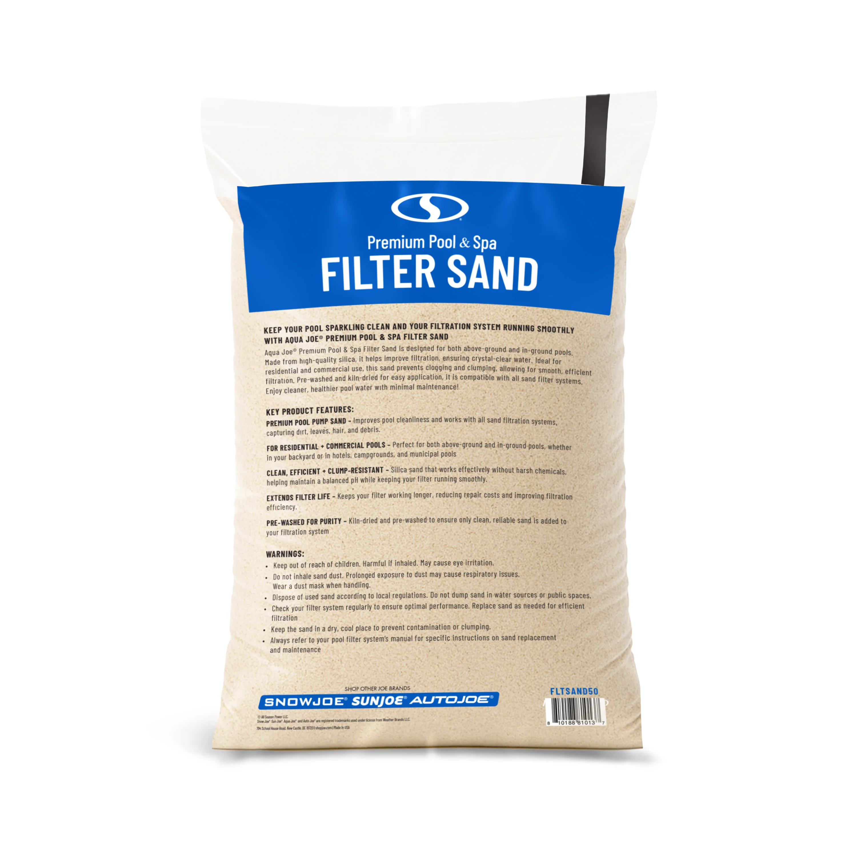 Aqua Joe Premium Pool + Spa Filter Sand | Natural Silica | 50 Lb. Bag - Image 3