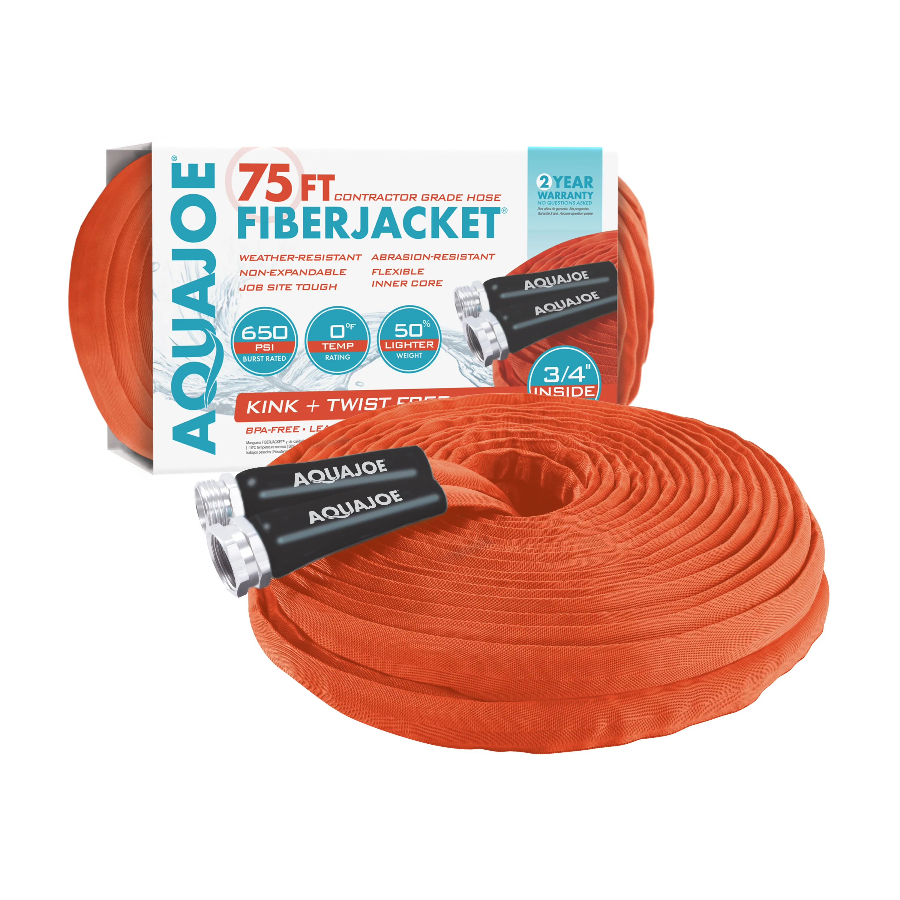 Aqua Joe Garden Watering Bundle | 75ft Hose + Watering Wand - Image 3