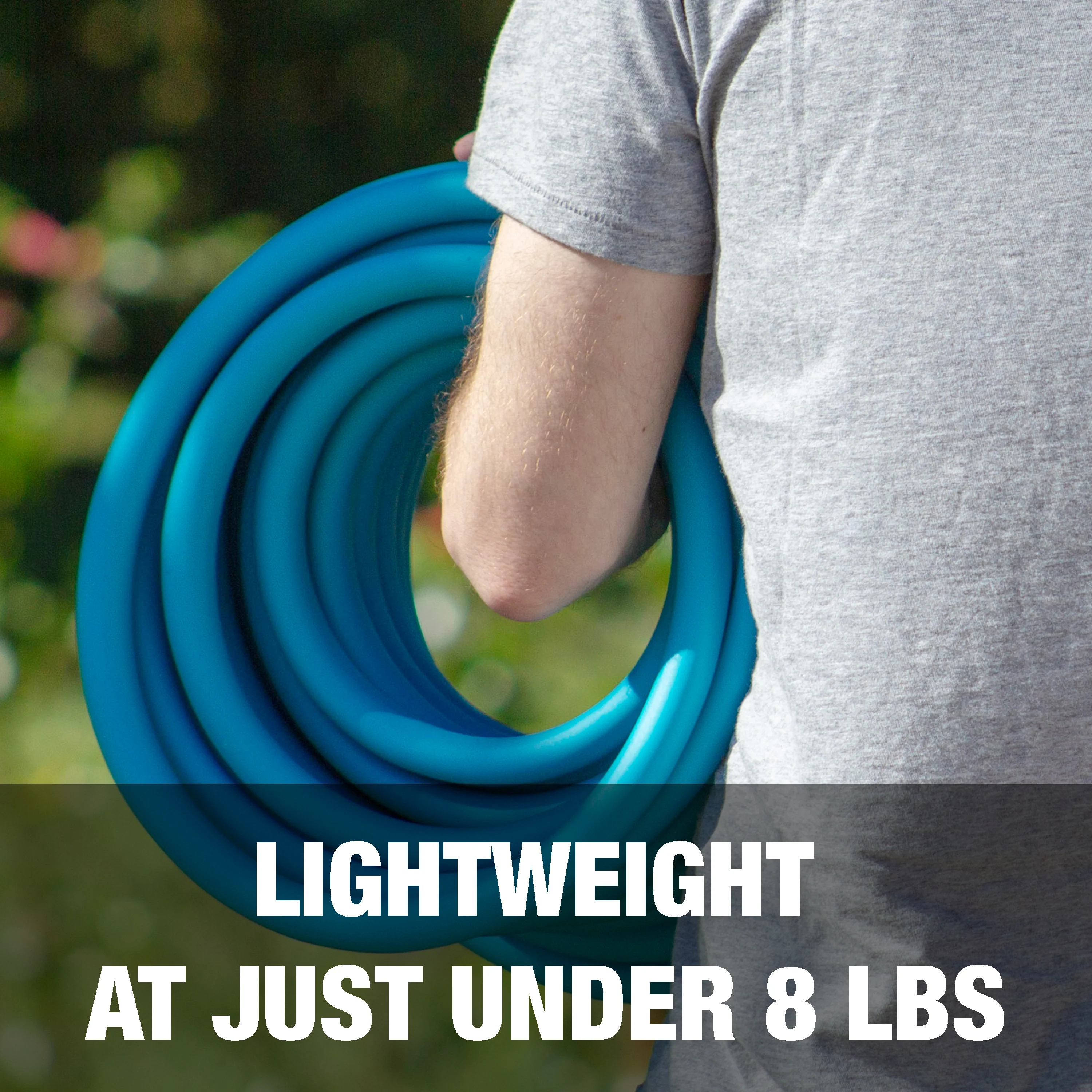 Aqua Joe Hose Stand Bundle | 50ft Hybrid Polymer Garden Hose + Stand W/ Lead-in Bundle - Image 5