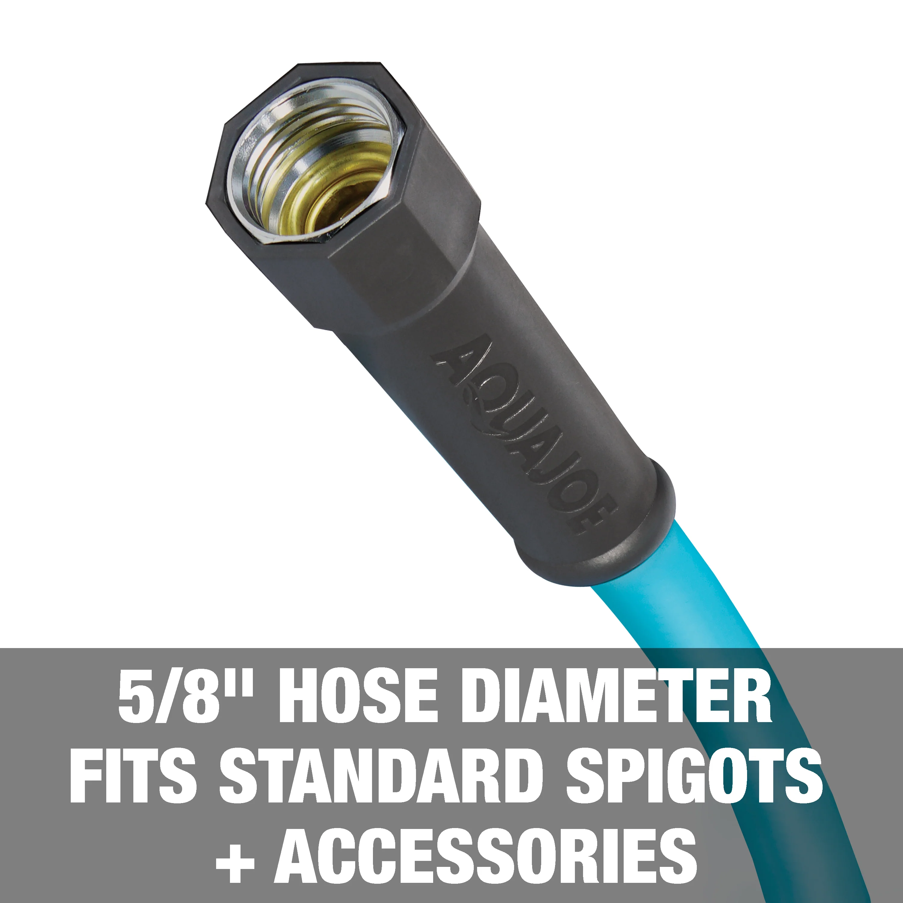 Aqua Joe Hose Stand Bundle | 50ft Hybrid Polymer Garden Hose + Stand W/ Lead-in Bundle - Image 8