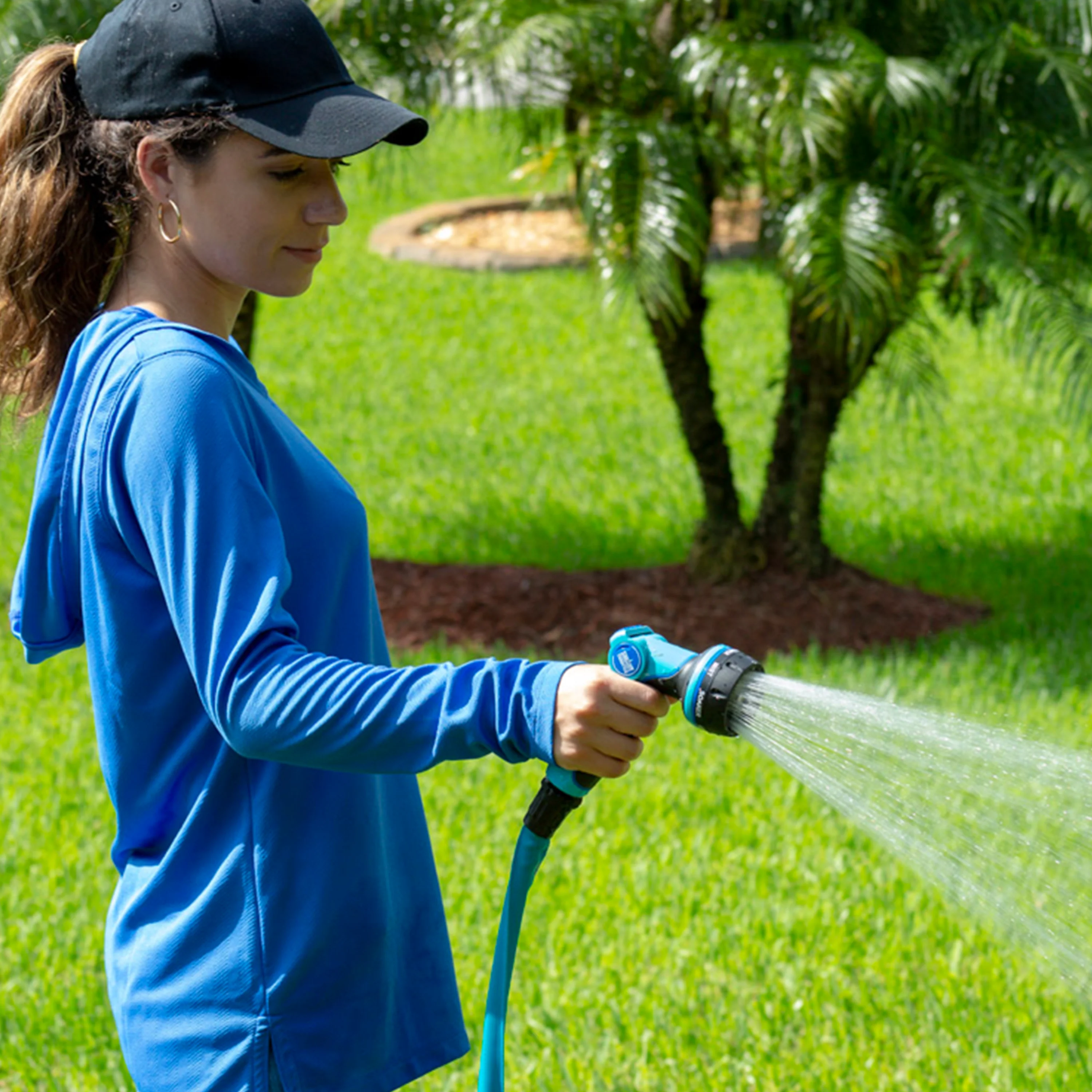 Aqua Joe Indestructible Watering Bundle | Includes Heavy Duty Stainless Steel Hose, Indestructible Multi-Function Nozzle, and Indestructible Tripod Sprinkler - Image 17