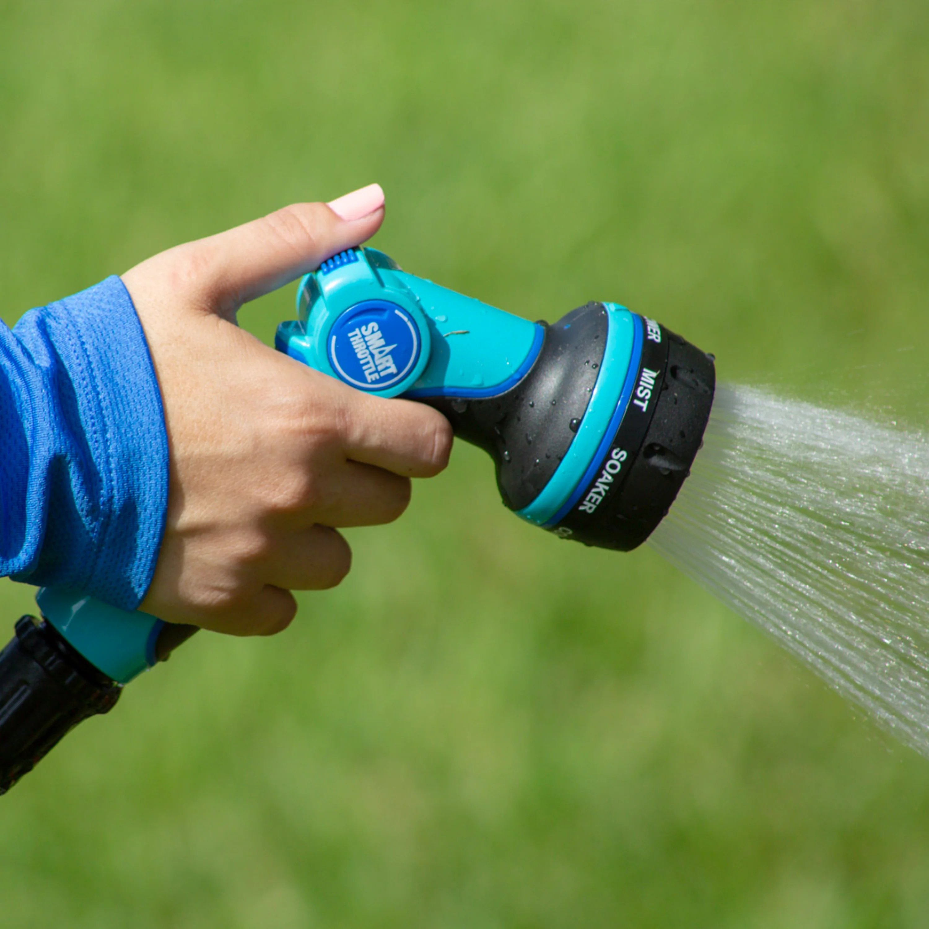Aqua Joe Indestructible Watering Bundle | Includes Heavy Duty Stainless Steel Hose, Indestructible Multi-Function Nozzle, and Indestructible Tripod Sprinkler - Image 18