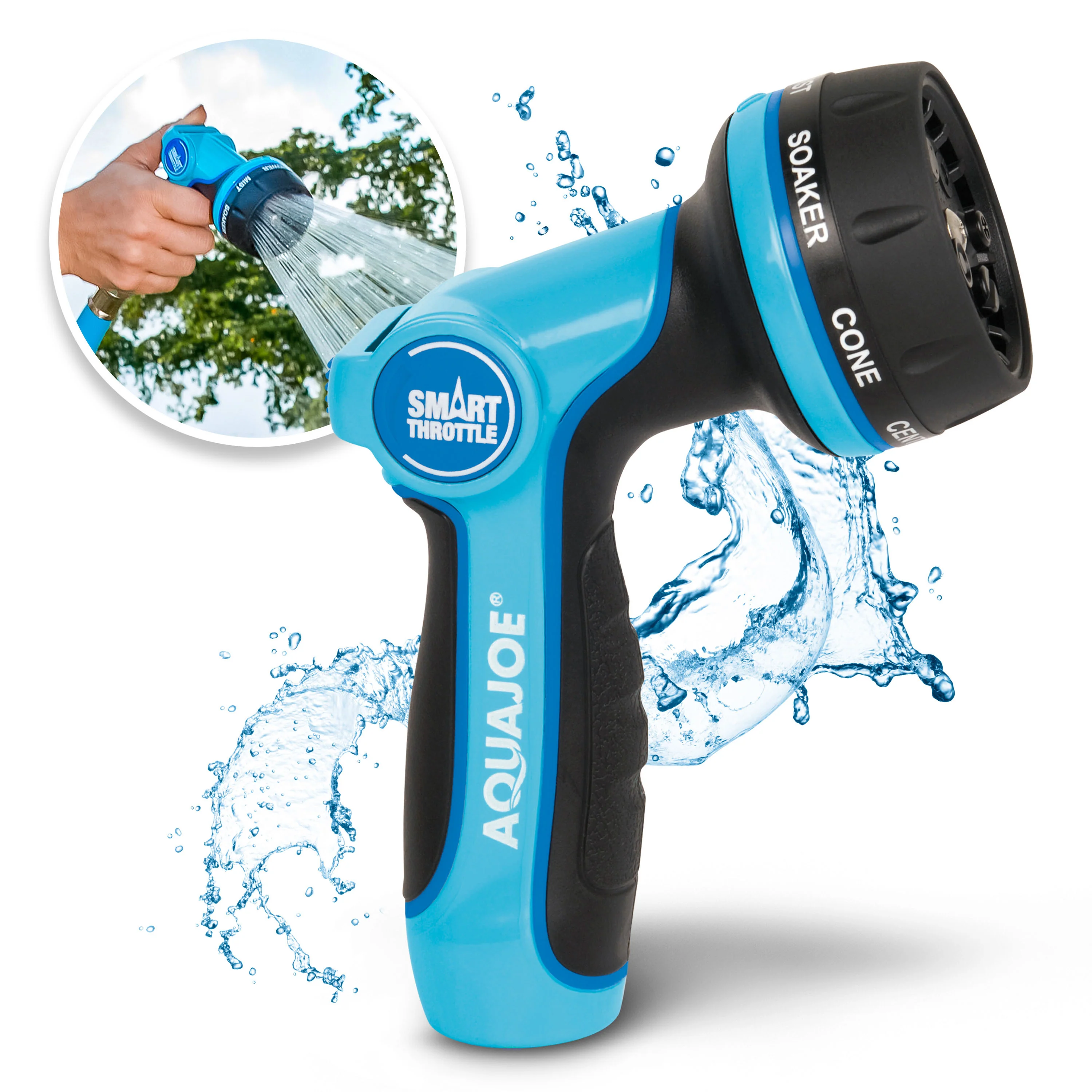 Aqua Joe Marine-Grade All-Purpose RV Hose + Multi-Function Hose Nozzle | 50-Foot | 7 Spray Patterns - Image 3