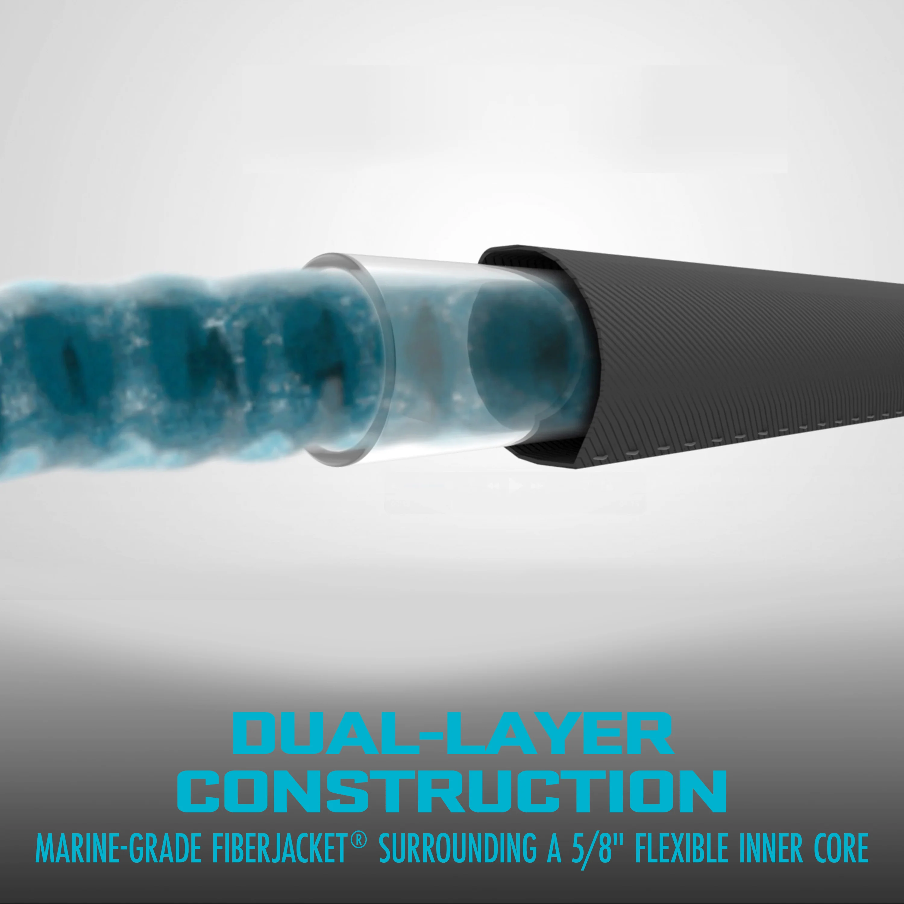 Aqua Joe Marine-Grade All-Purpose RV Hose + Multi-Function Hose Nozzle | 50-Foot | 7 Spray Patterns - Image 8
