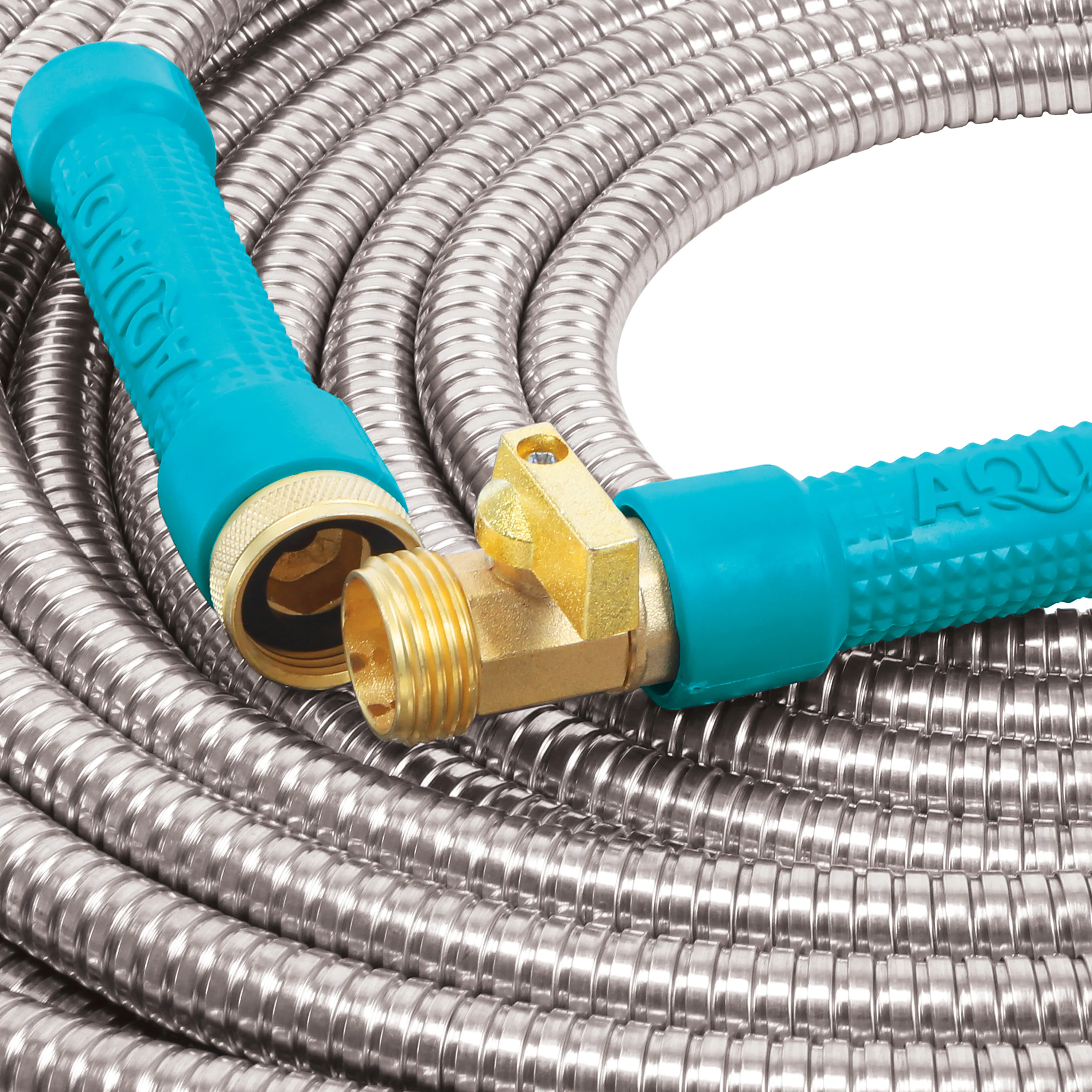 Aqua Joe Metal Garden Hose and Sprinkler Bundle | 50ft Metal Garden Hose + Oscillating Sprinkler - Image 15