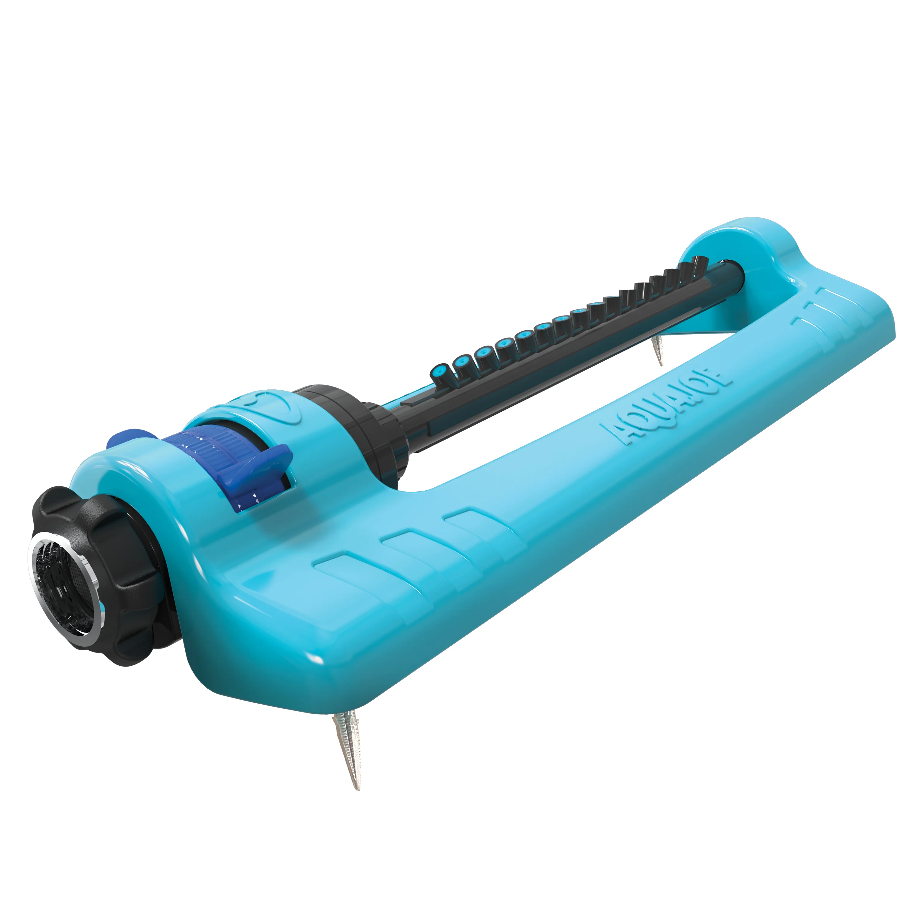Aqua Joe Oscillating Sprinkler With Metal Ground Spike | Adjustable Spray Position | 3,400 Sq. Ft. Max Coverage - Image 2