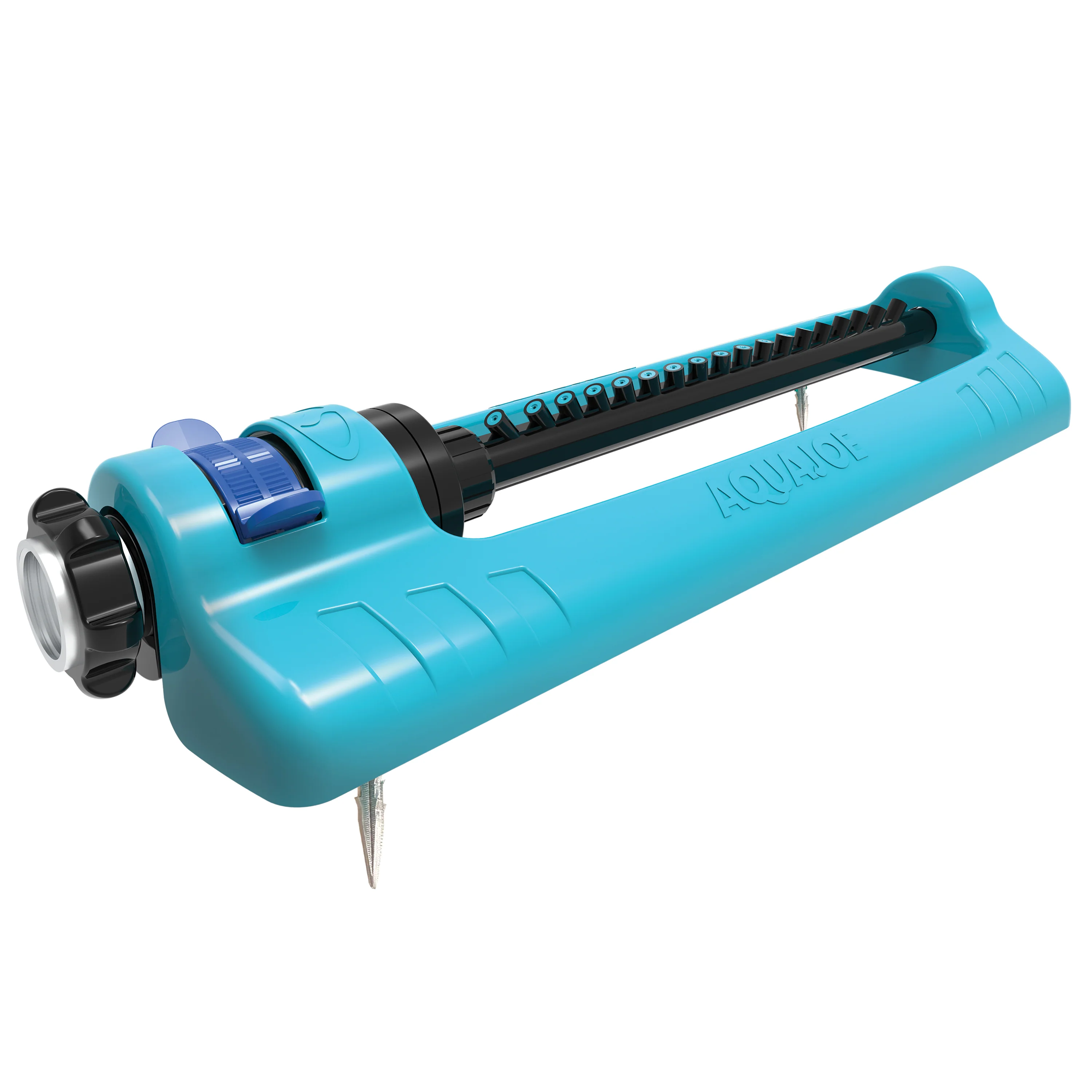 Aqua Joe Oscillating Sprinkler With Metal Ground Spike | Adjustable Spray Position | 3,700 Sq. Ft. Max Coverage - Image 2