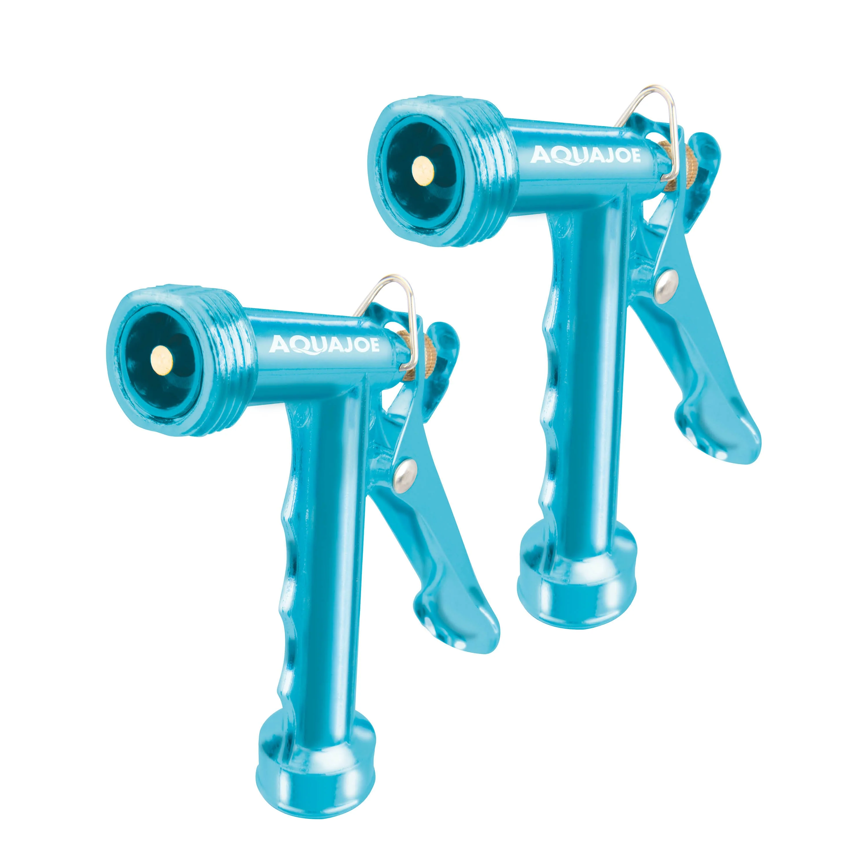 Aqua Joe Pistol Grip Hose Nozzle Bundle | Includes 50ft Fiberjacket Hose + 2-Pack Full Metal Hose Nozzles - Image 9