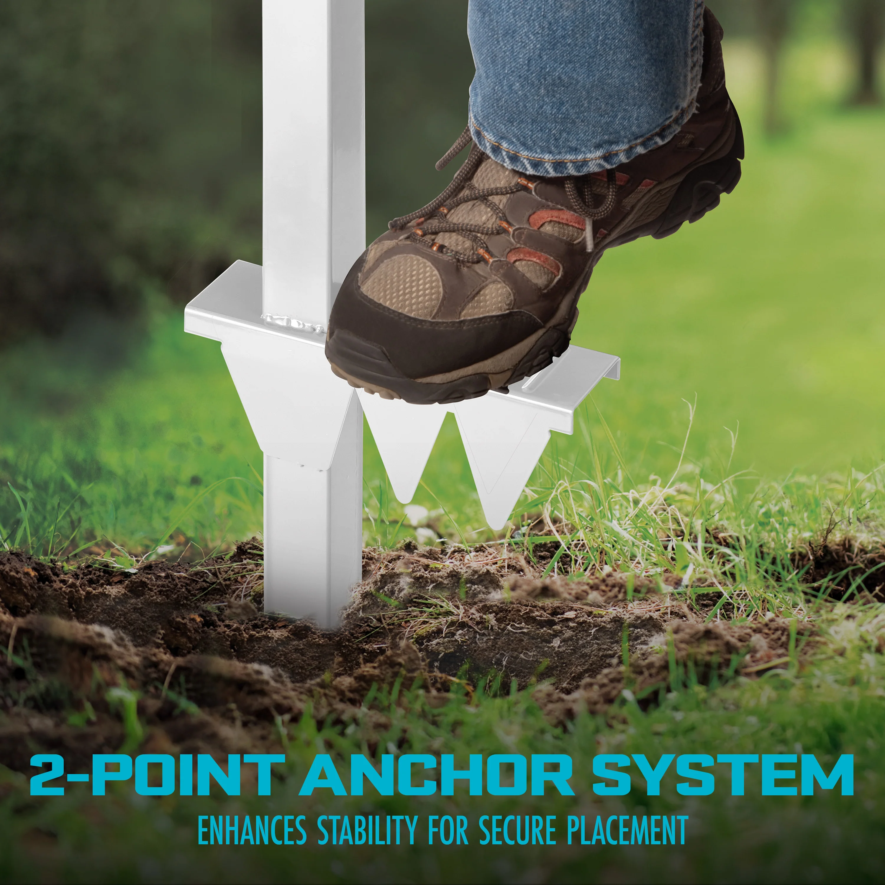 Aqua Joe SJ-SHSBB-WHT Garden Hose Stand W/ Brass Faucet | Stores Up To 125-ft (White) - Image 5