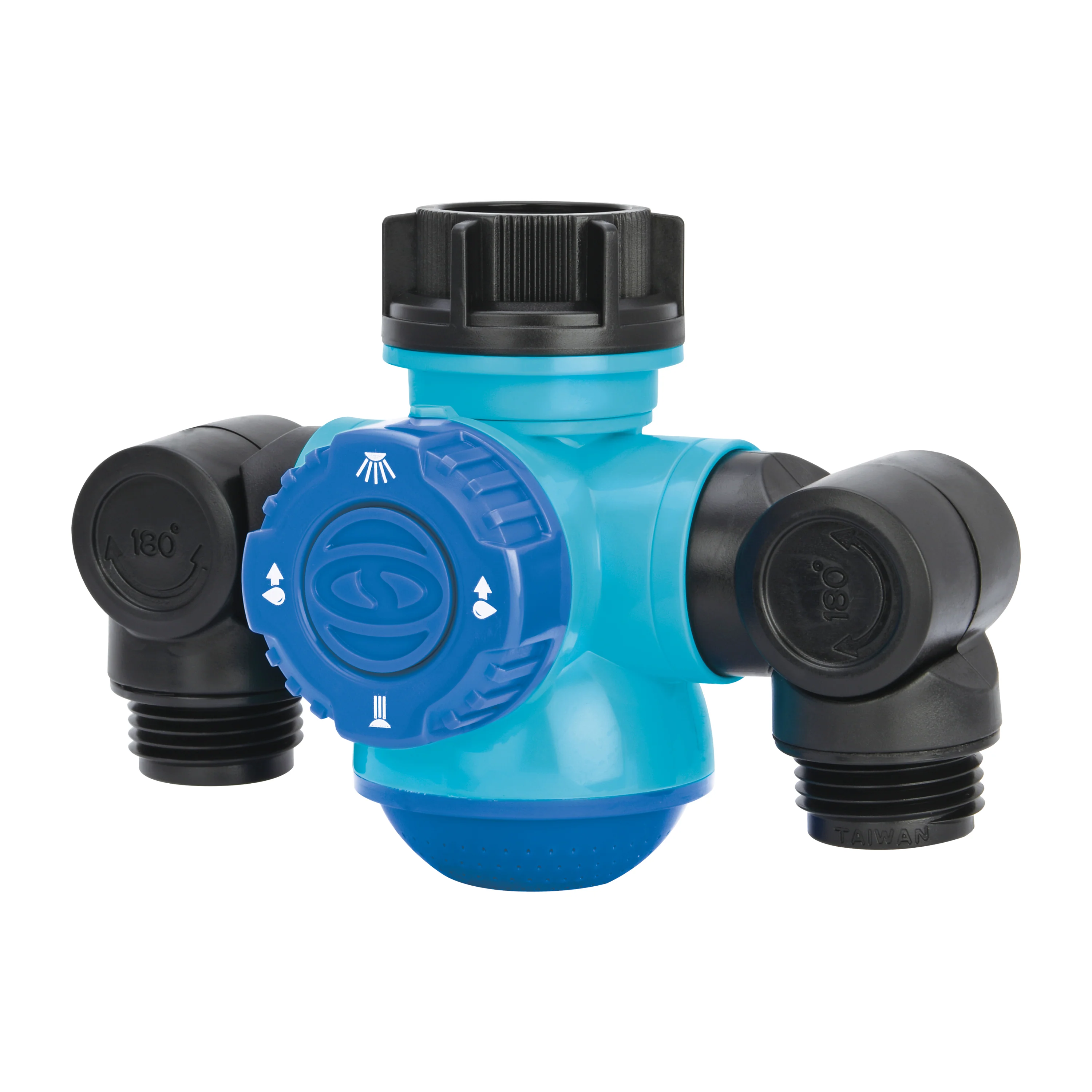 Aqua Joe Multi-Function Outdoor Faucet & Dual Garden Hose Tap Connector | 3/4-Inch Thread Size - Image 2