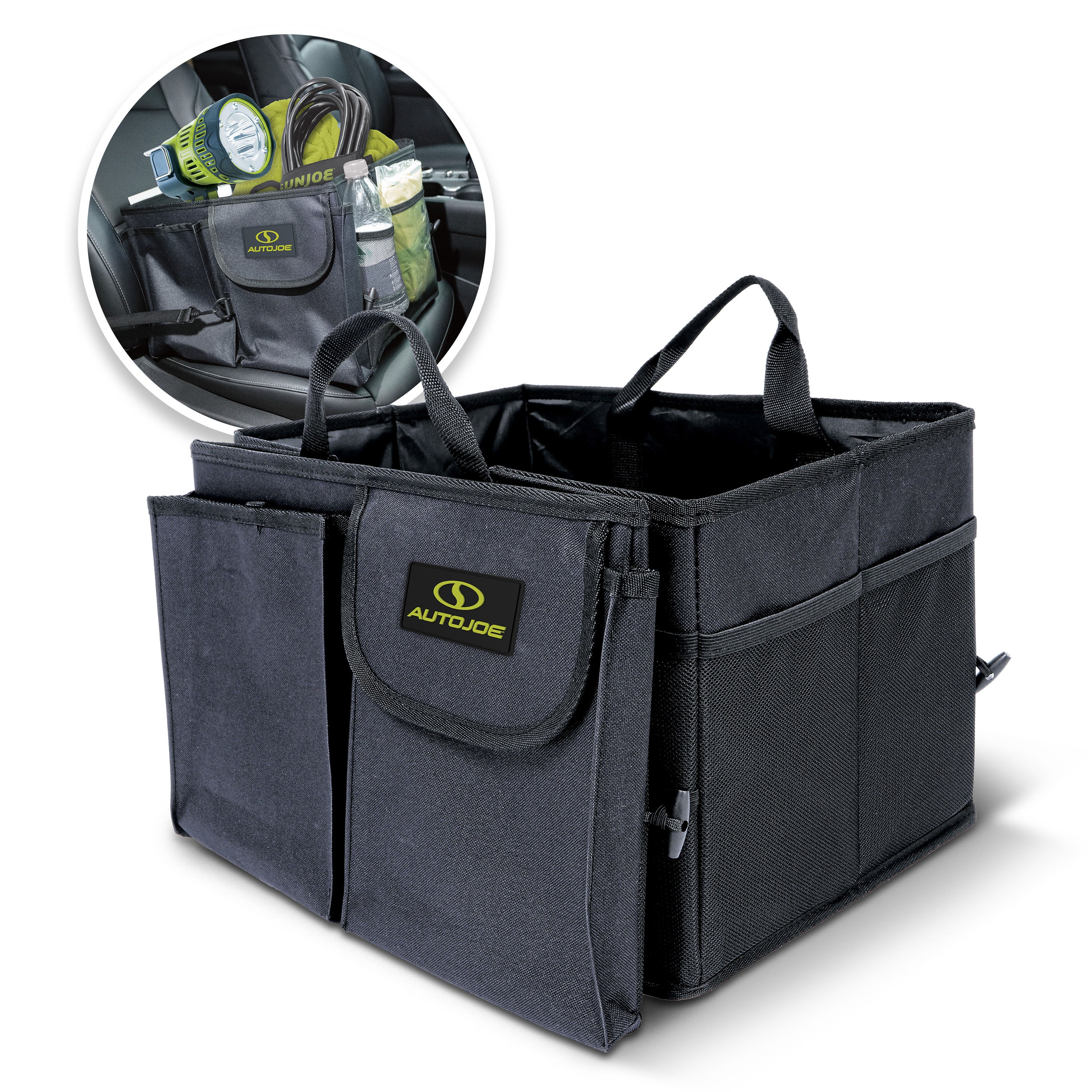 Auto Joe 24V Cordless Air Compressor + Car Organizer Combo | W/ 2.0-Ah Battery + Charger - Image 3