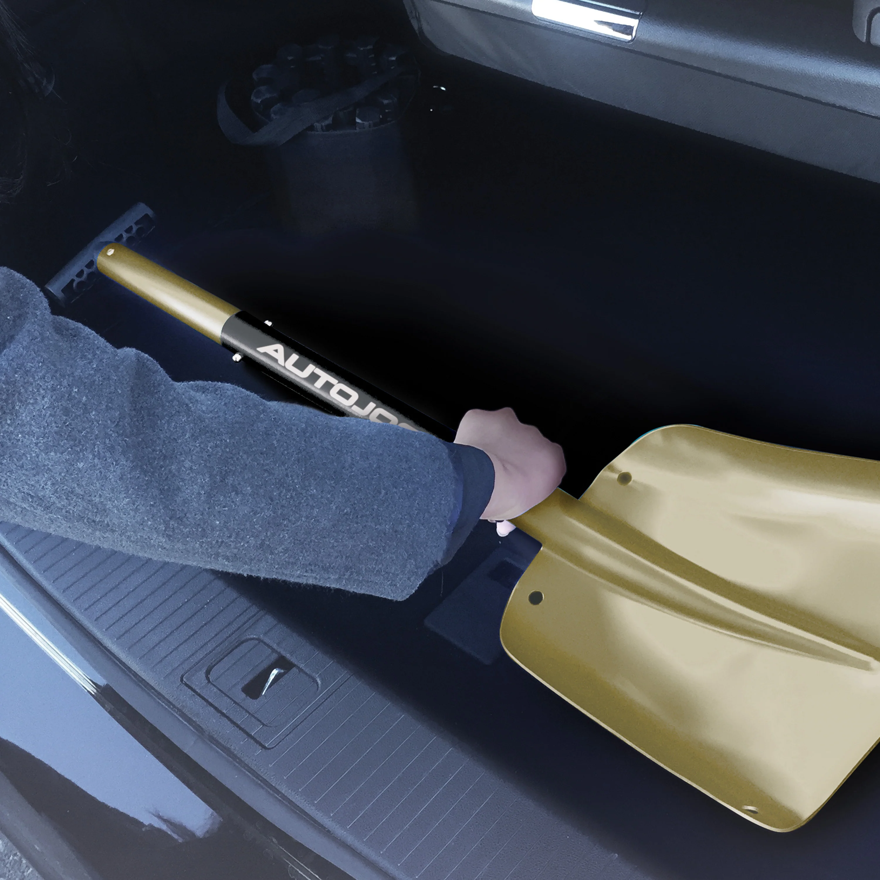 Auto Joe ATJ401M-GLD Compact Utility Shovel | 32-Inch | Aluminum | 3-Piece Smart Lock (Gold) - Image 5