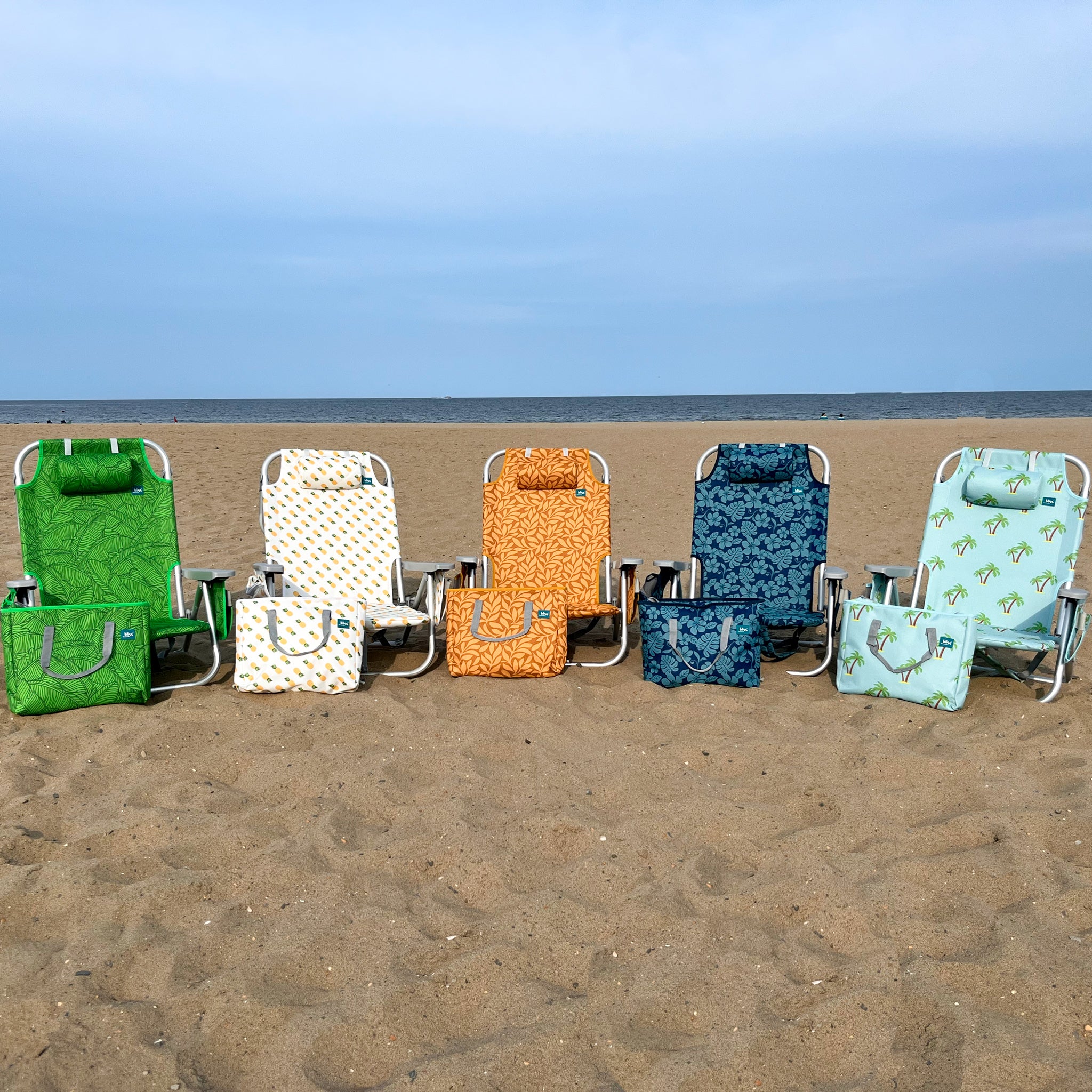 Bliss Hammocks BBC-350-PT Backpack Aluminum Beach Chair W/ Side Pocket & Detachable Cooler Bag | 5 Reclining Positions | 275 Lb. Capacity (Palm Tree) - Image 13
