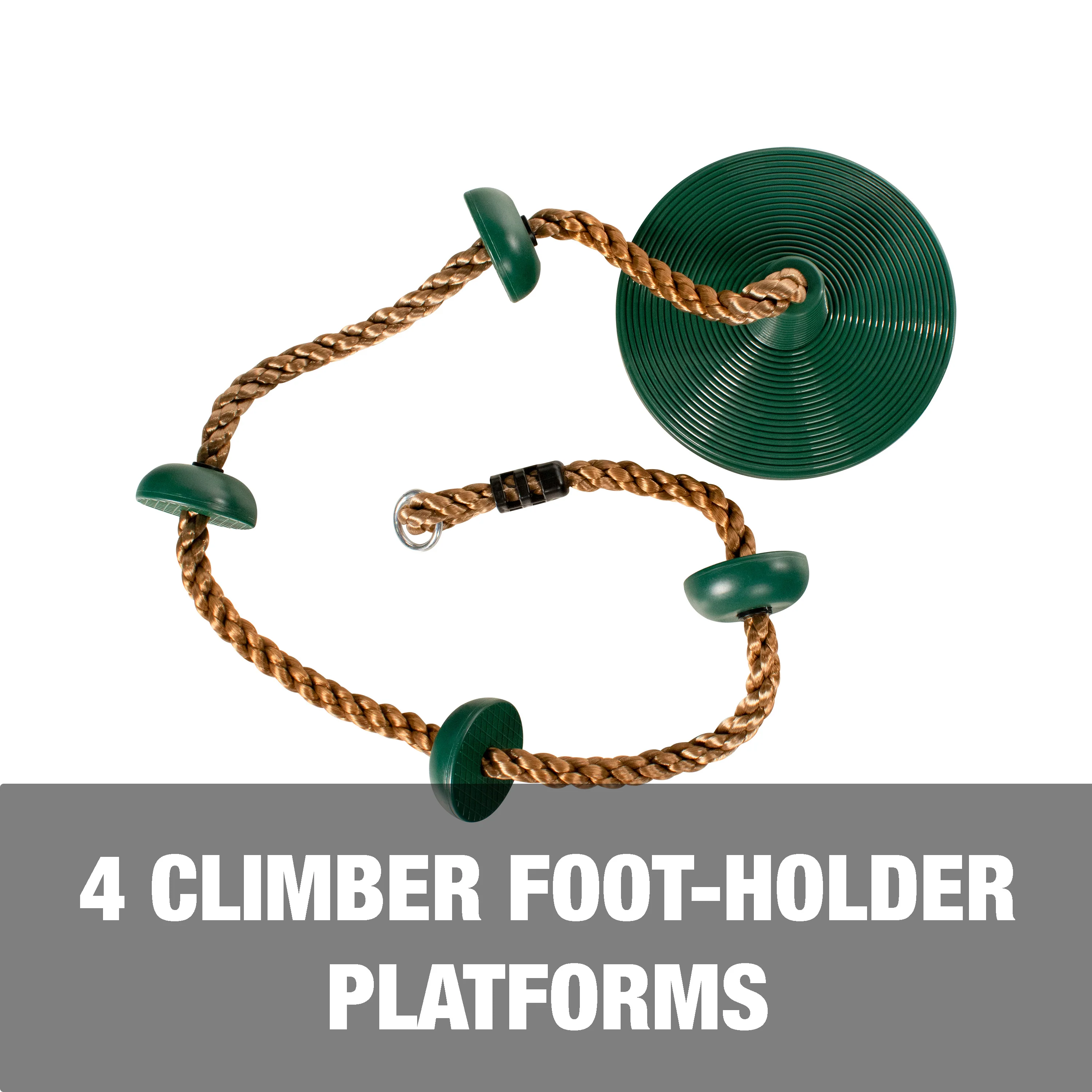 Bliss Outdoors BH-318S Rope Climber Swing W/ Carabiner & Tree Strap | 6.5-Foot Rope | 250 Lb. Capacity - Image 5