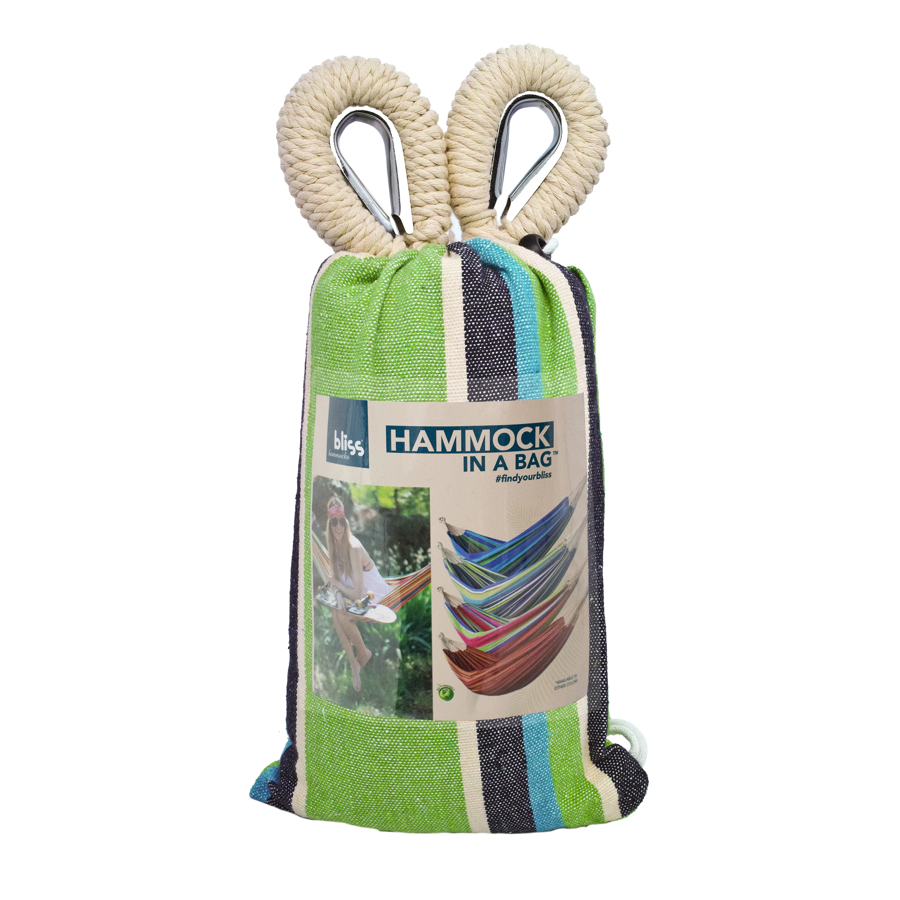 Bliss Hammocks BH-400-CC Hammock in a Bag W/ Rope loops & Hanging Hardware | 40-in. Wide | 220 Lb. Capacity (Country Club) - Image 3