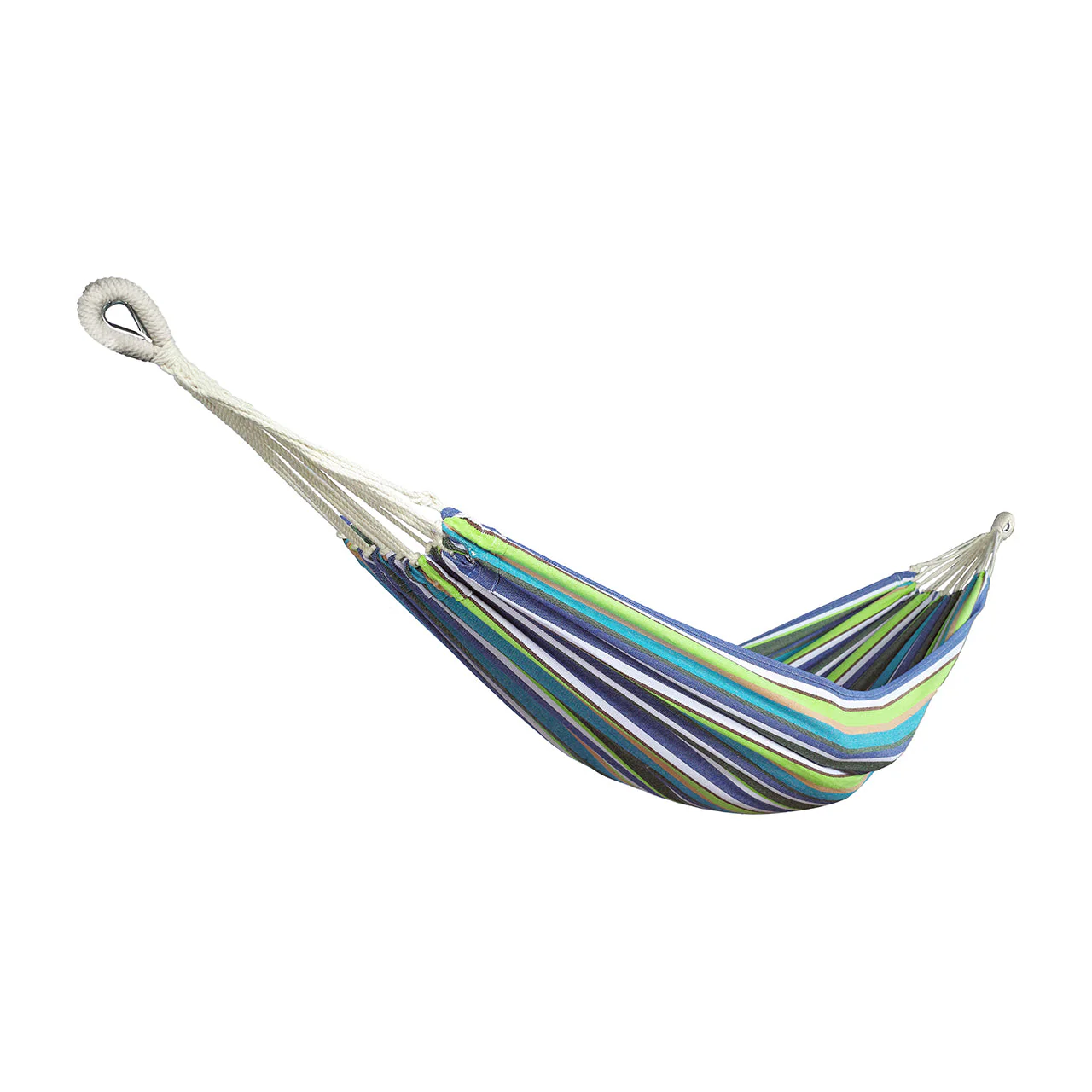 Bliss Hammocks BH-400-GS Hammock in a Bag W/ Rope loops & Hanging Hardware | 40-in. Wide | 220 Lb. Capacity (Garden Stripe) - Image 2