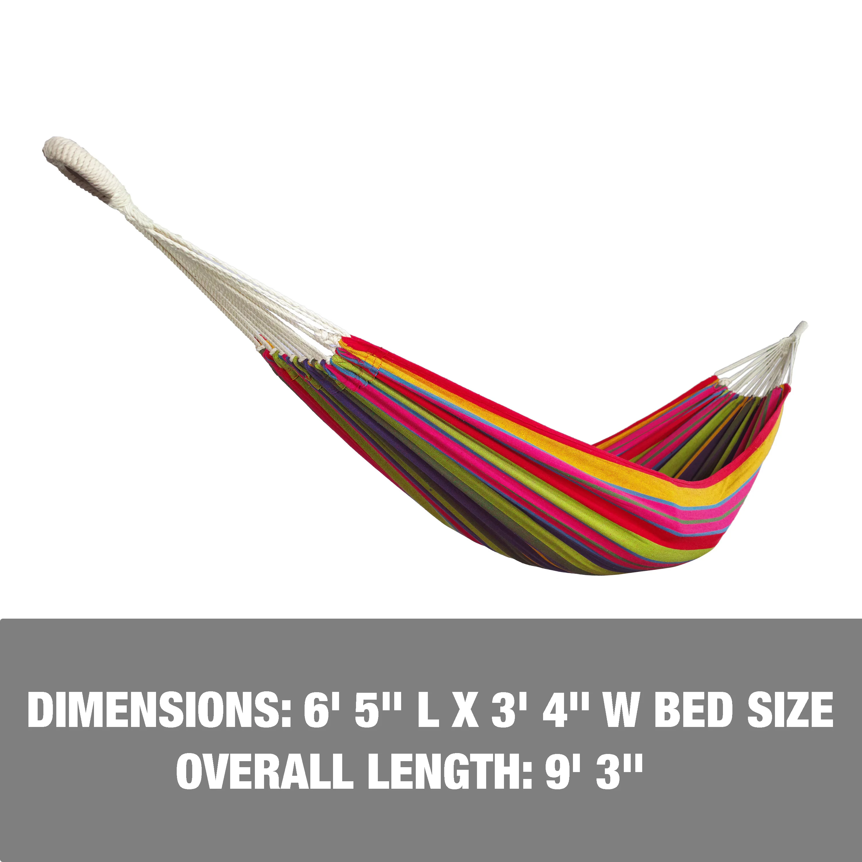 Bliss Hammocks BH-400-MG Hammock in a Bag W/ Rope loops & Hanging Hardware | 40-in. Wide | 220 Lb. Capacity (Mardi Gras) - Image 3
