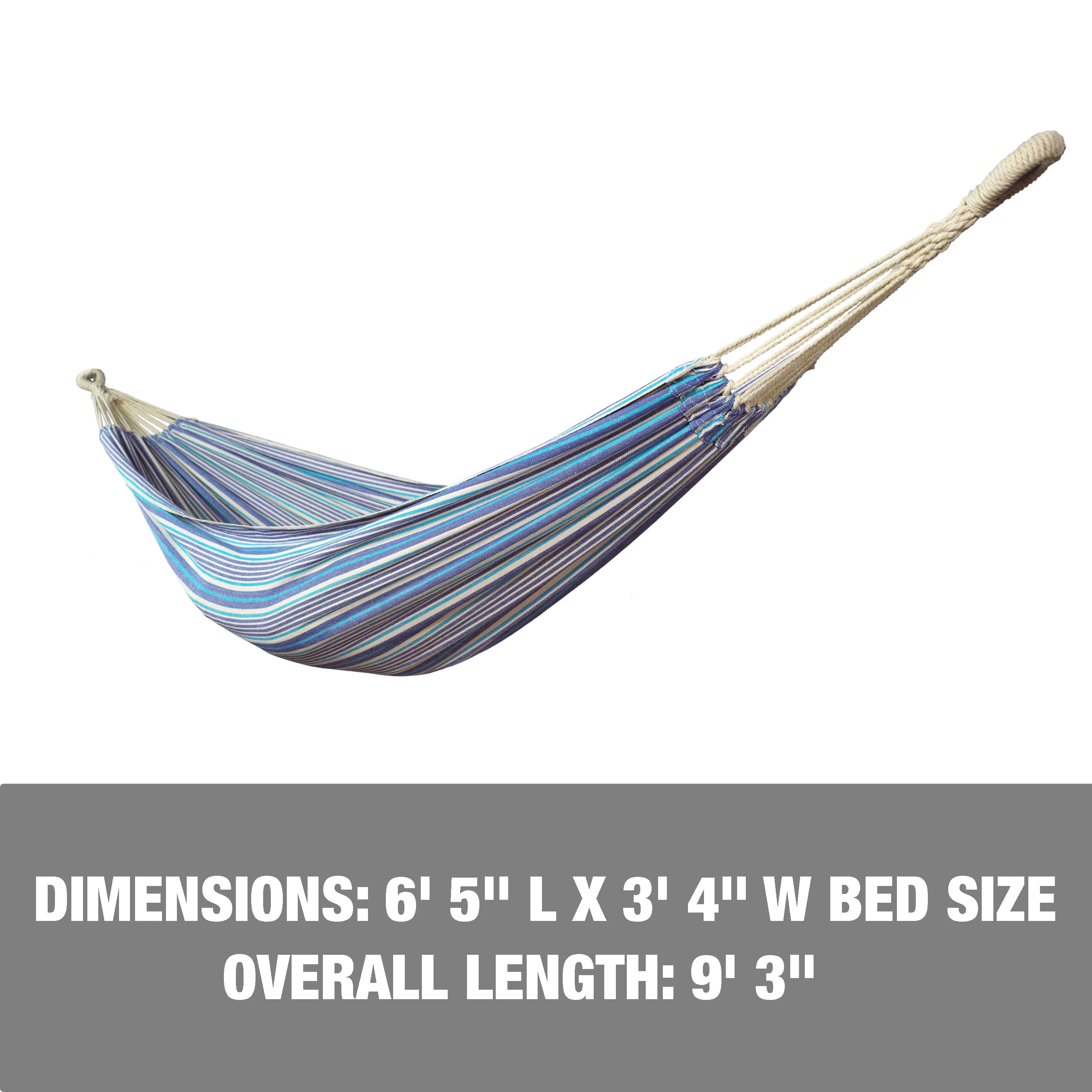Bliss Hammocks BH-400-SC Hammock in a Bag w/ Rope loops & Hanging Hardware | 40-in. Wide | 220 Lb. Capacity (Cloth Stripe) - Image 4