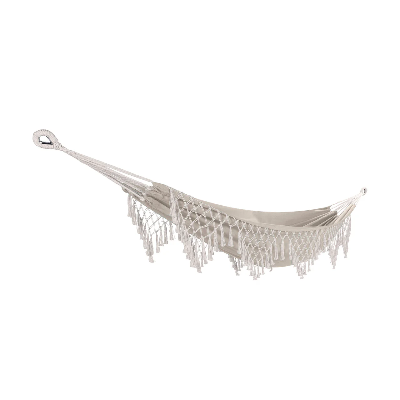 Bliss Hammocks BH-400FR Brazilian Style Hammock in a Bag w/ Fringe & Hanging Hardware | 40-in. Wide | 250 Lb. Capacity