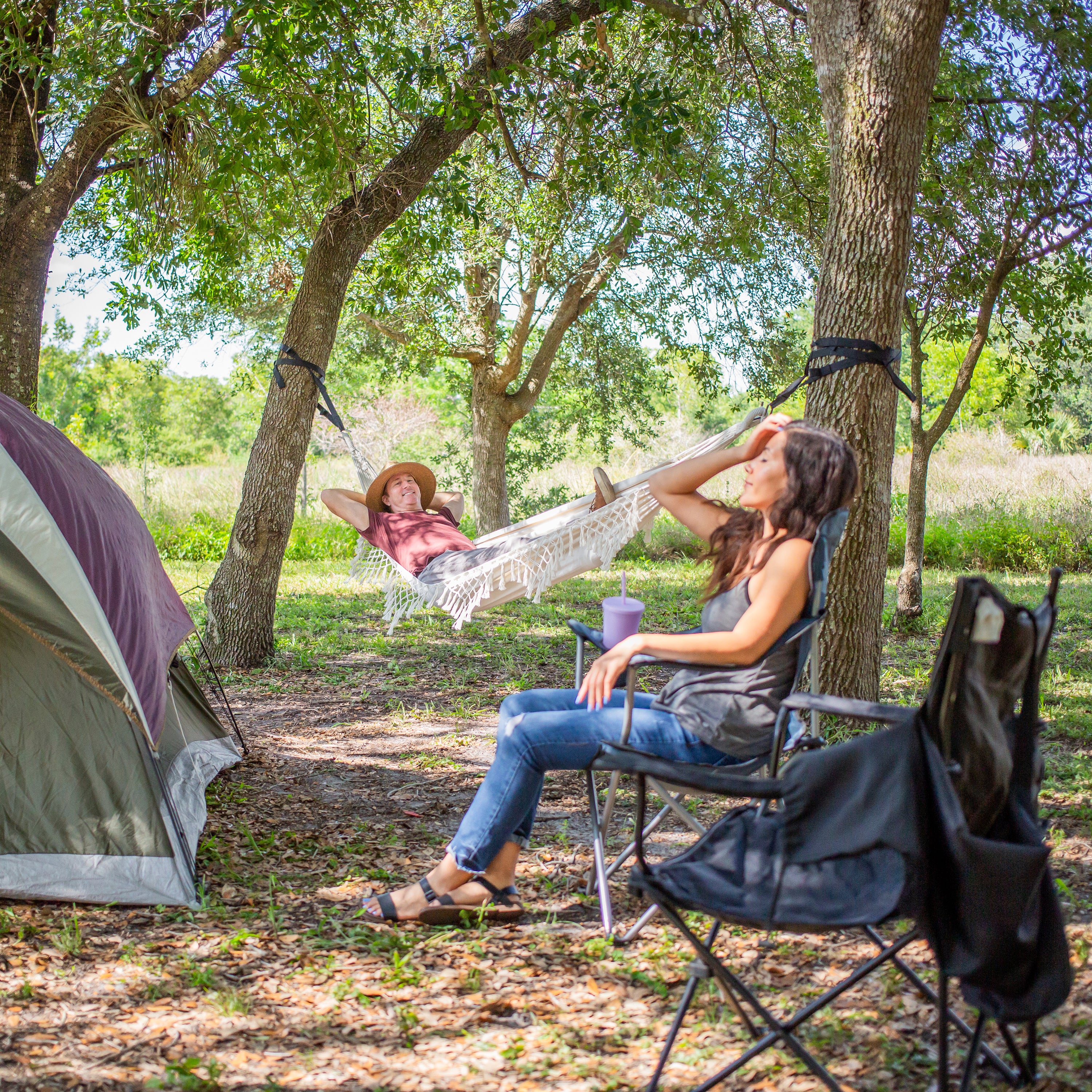 Bliss Hammocks BH-400FR Brazilian Style Hammock in a Bag w/ Fringe & Hanging Hardware | 40-in. Wide | 250 Lb. Capacity - Image 15