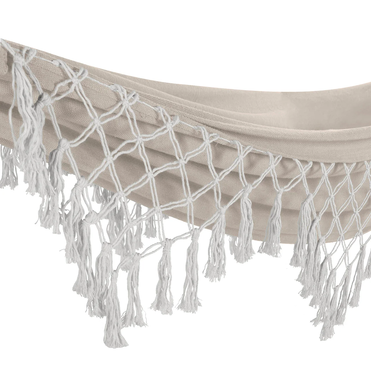 Bliss Hammocks BH-400FR Brazilian Style Hammock in a Bag w/ Fringe & Hanging Hardware | 40-in. Wide | 250 Lb. Capacity - Image 2