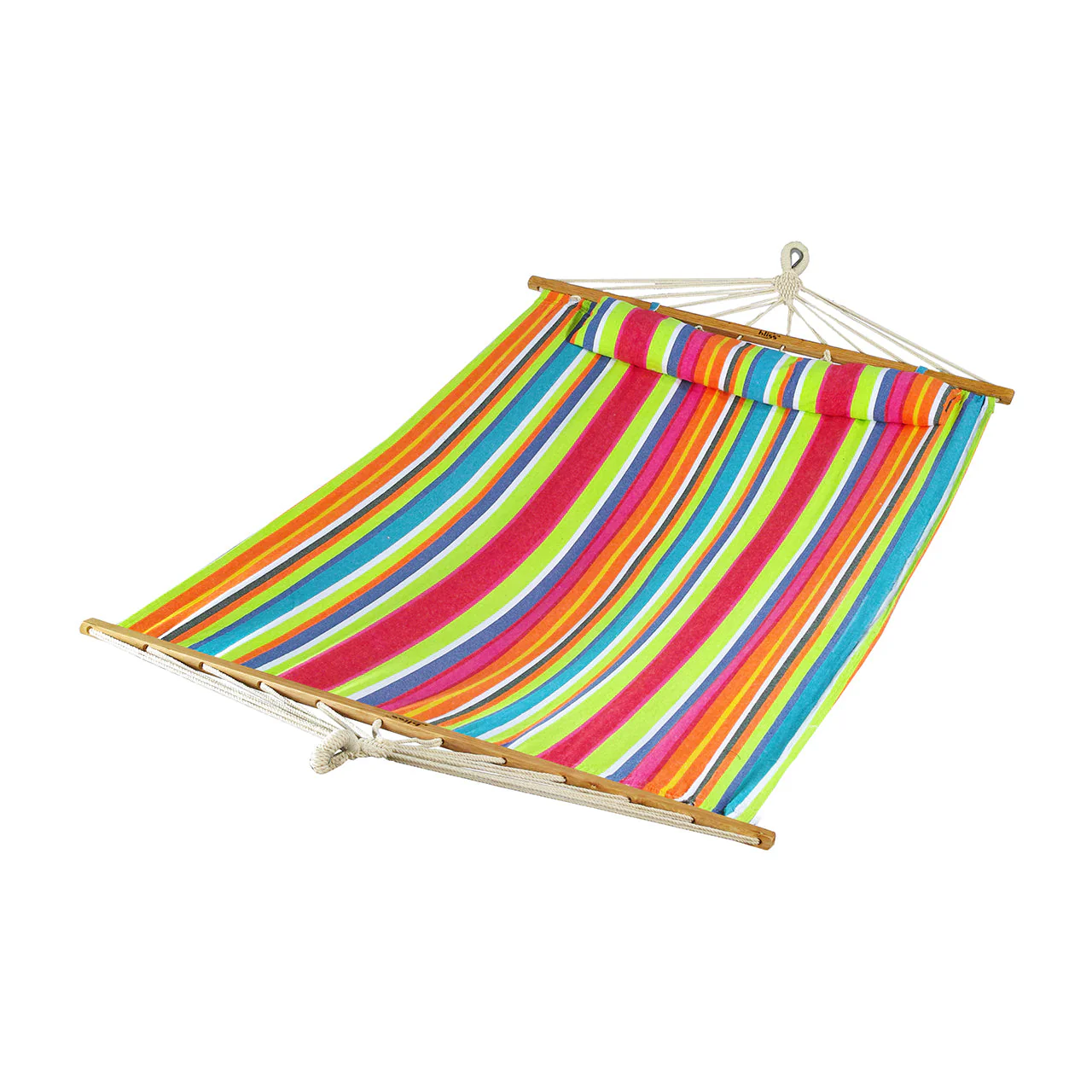 Bliss Hammocks BH-404B Caribbean Hammock w/ Pillow & Hanging Hardware | 48-in. Wide | 265 Lb. Capacity (Tropical Fruit)