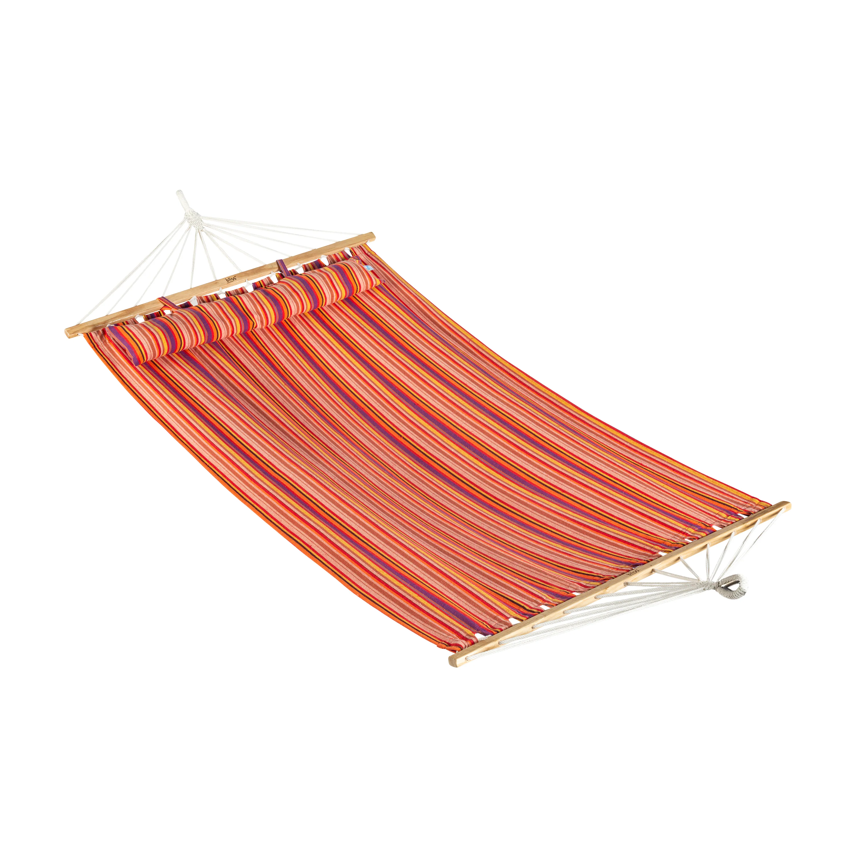 Bliss Hammocks BH-404F Caribbean Hammock W/ Pillow & Hanging Hardware | 48-in. Wide | 265 Lb. Capacity (Toasted Almond)