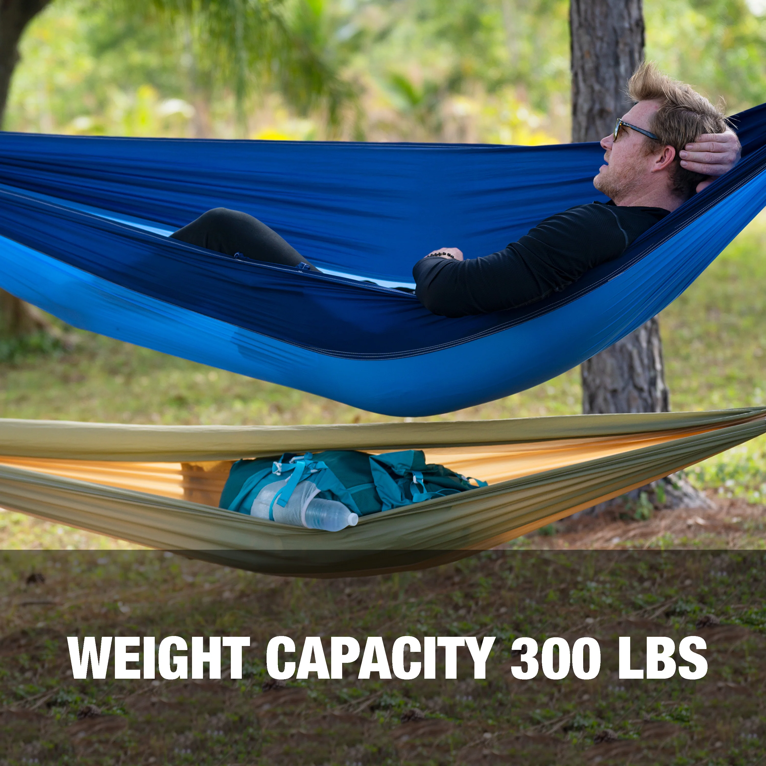 Bliss Hammocks BH-406ST-RB Hammock in a Bag W/ Carabiners & Tree Straps | 54-in. Wide | Weather Resistant | 350 Lb. Capacity (Royal Bliss) - Image 4