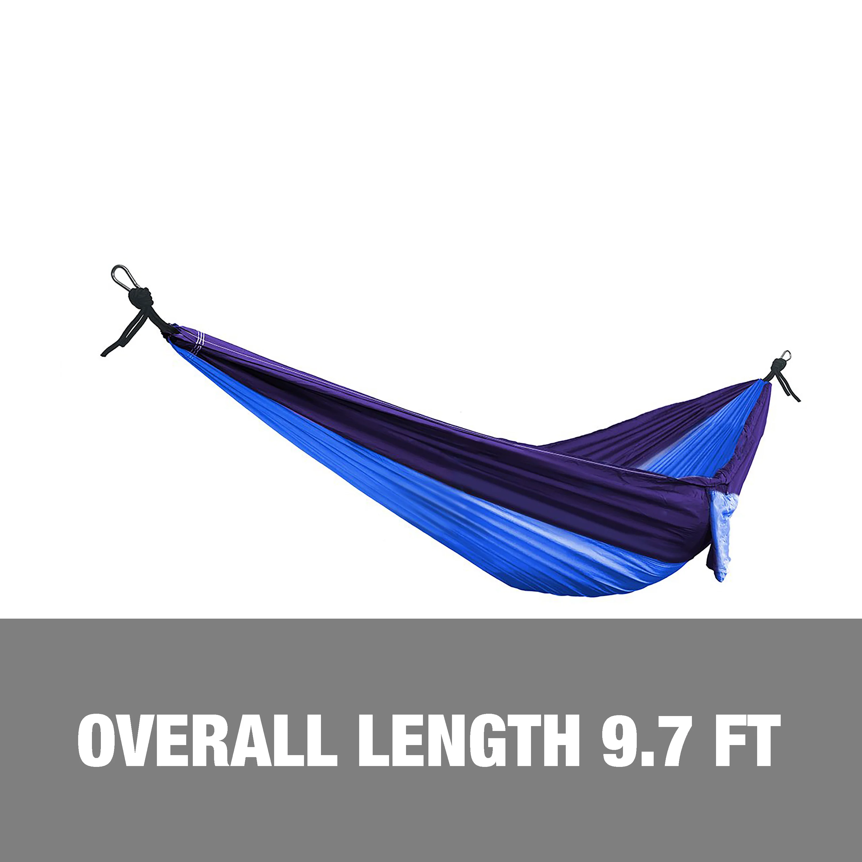 Bliss Hammocks BH-406ST-RB Hammock in a Bag W/ Carabiners & Tree Straps | 54-in. Wide | Weather Resistant | 350 Lb. Capacity (Royal Bliss) - Image 6
