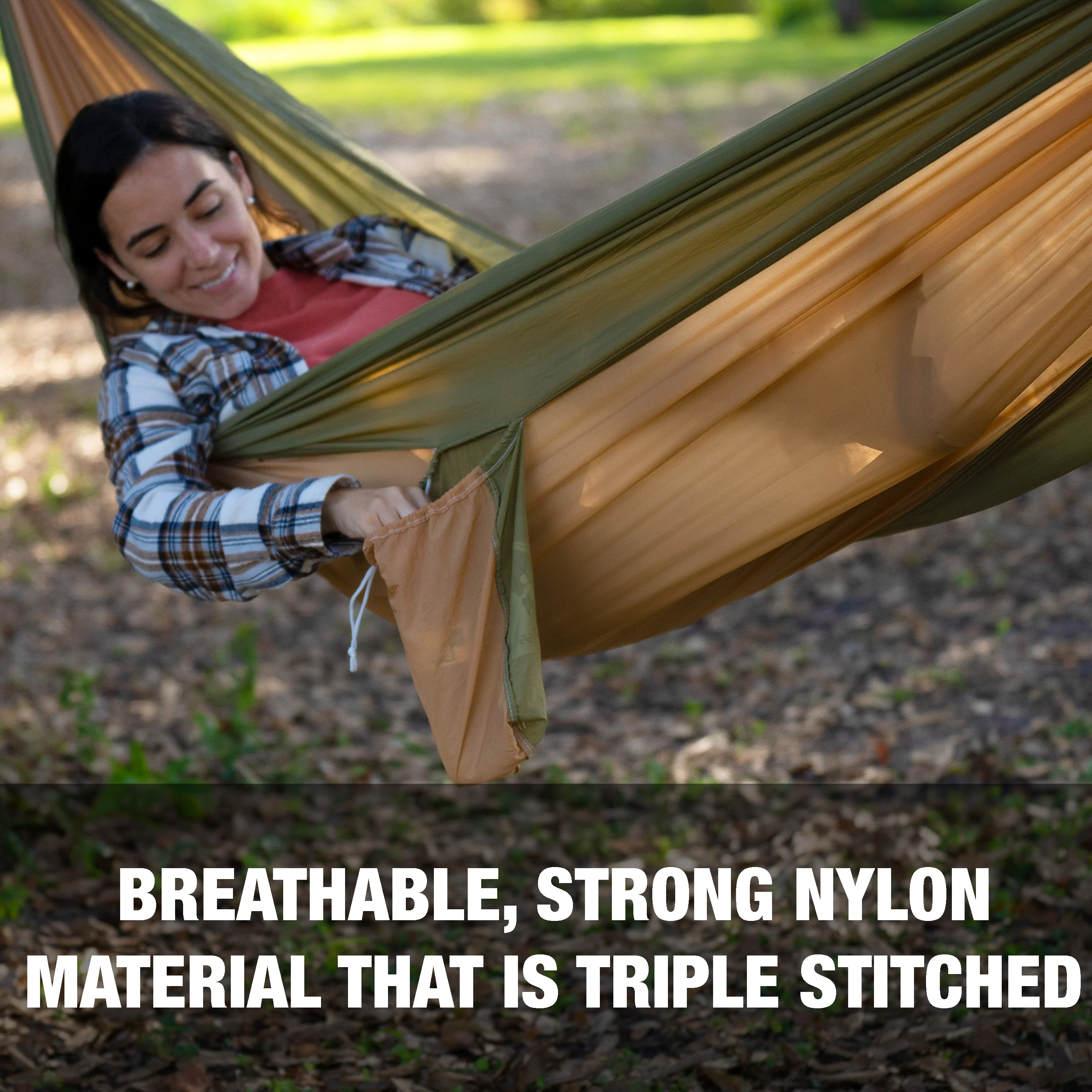 Bliss Hammocks BH-406XLS-DS Hammock in a Bag w/ Adjustable Tree Straps | 54-in. Wide | Weather & UV Resistant | 350 Lb. Capacity (Desert Storm) - Image 6