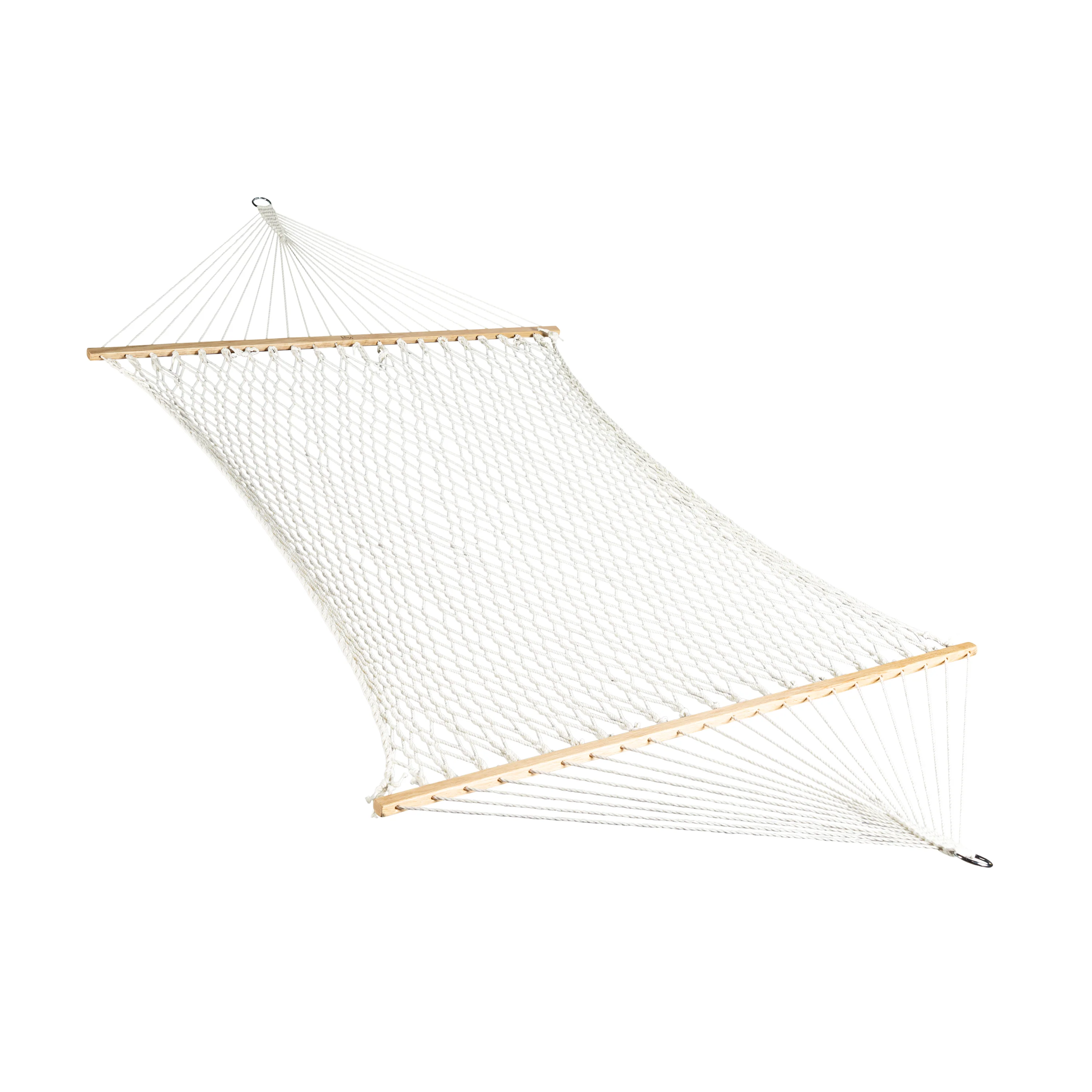 Bliss Hammocks BH-410 Cotton Rope Hammock w/ Spreader Bar & Hanging Hardware | 60-in. Wide | 450 Lb. Capacity (Natural) - Image 2