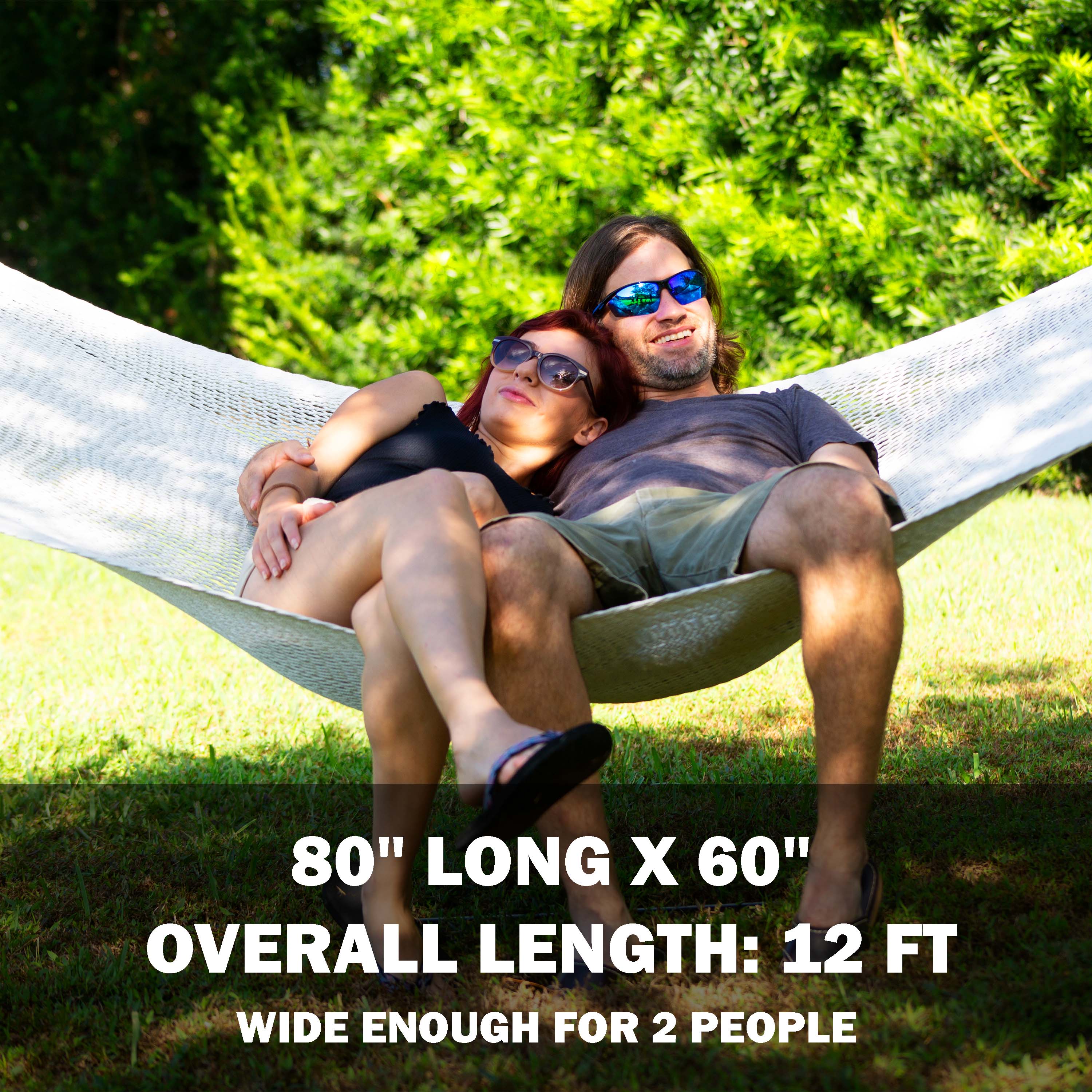 Bliss Hammocks BH-411 Classic 2-Person Rope Hammock W/ Spreader Bars & Hanging Hardware | 60-in. Wide | 450 Lb. Capacity - Image 4