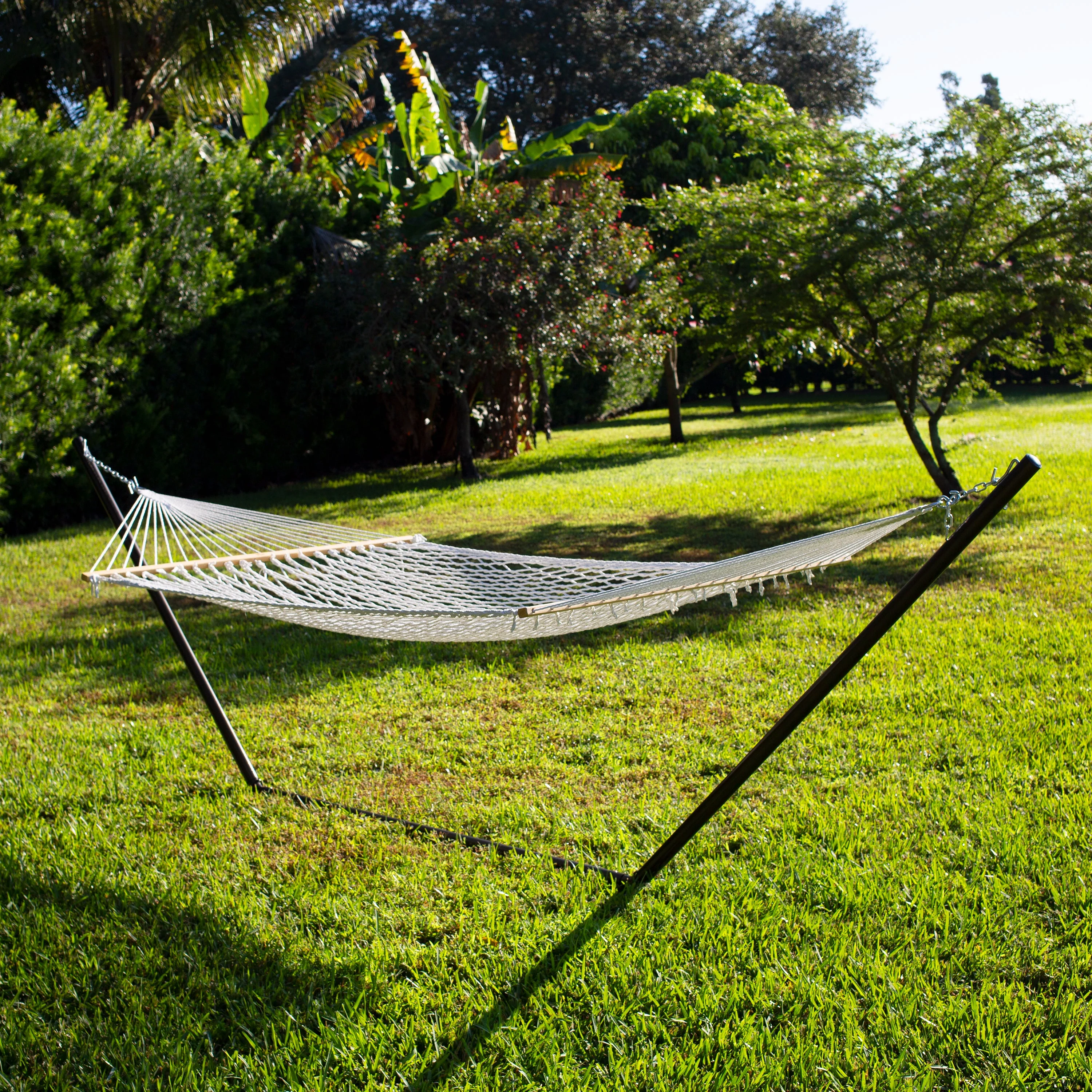 Bliss Hammocks BH-411 Classic 2-Person Rope Hammock W/ Spreader Bars & Hanging Hardware | 60-in. Wide | 450 Lb. Capacity - Image 8
