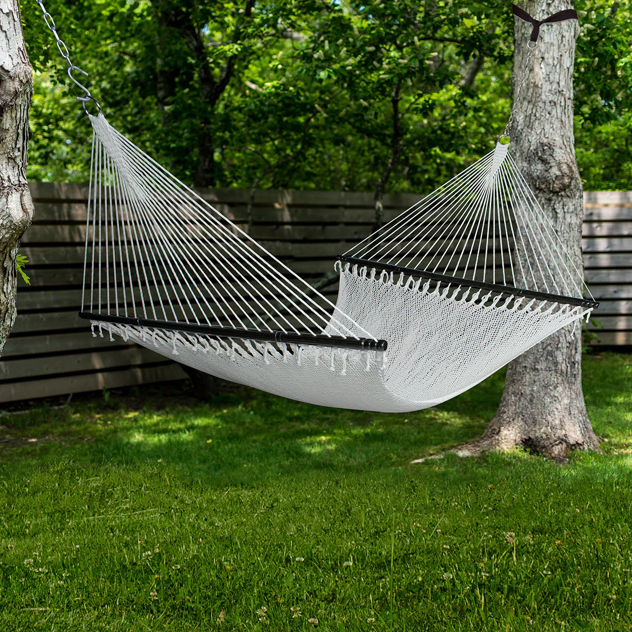 Bliss Hammocks BH-415 Weekender Deluxe 2-Person Hammock W/ Spreader Bars & Hanging Hardware | 55-in. Wide | 450 Lb. Capacity - Image 11
