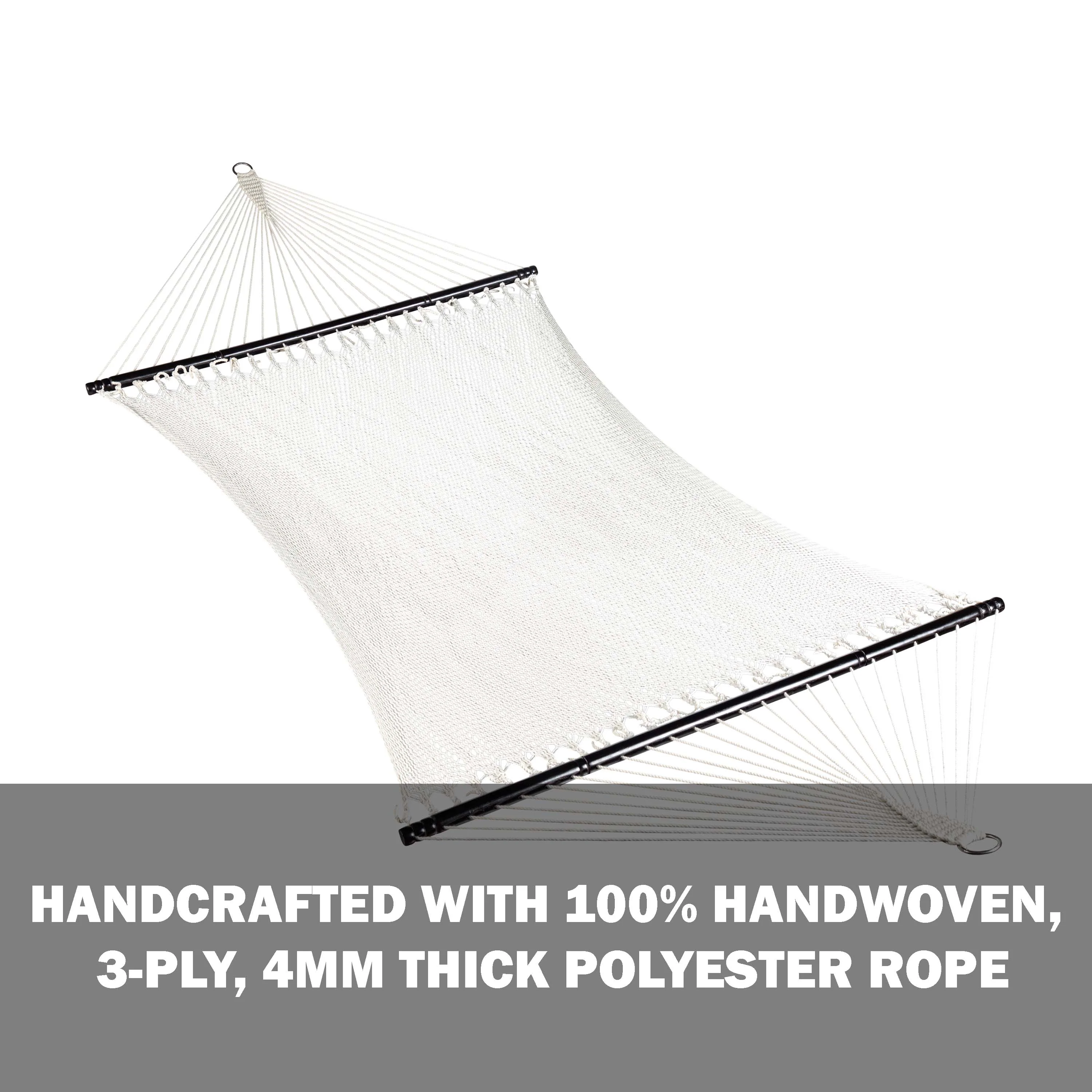 Bliss Hammocks BH-415 Weekender Deluxe 2-Person Hammock W/ Spreader Bars & Hanging Hardware | 55-in. Wide | 450 Lb. Capacity - Image 3
