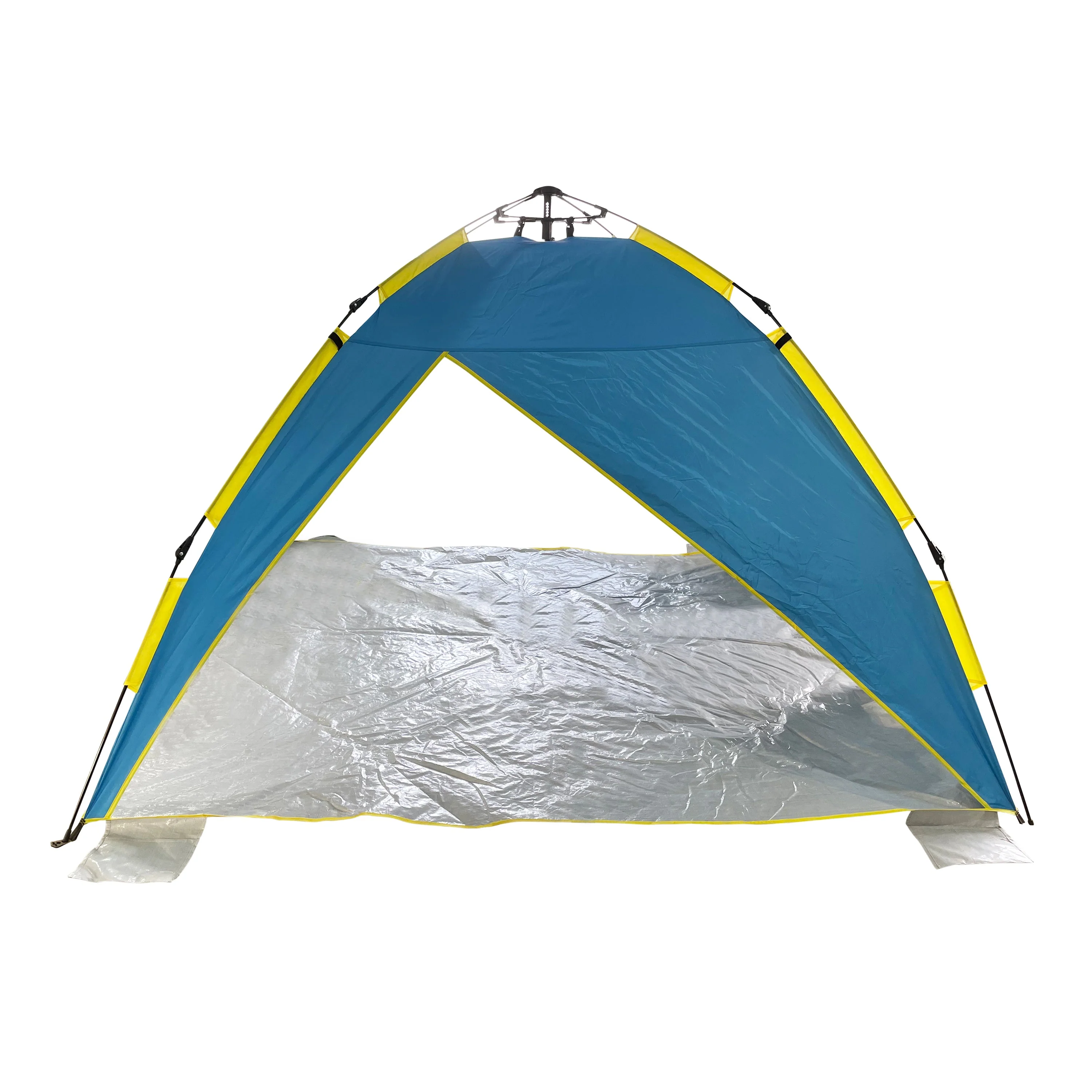 Bliss Hammocks BHT-A39-BY Pop-Up Beach Tent W/ Carry Bag | Sun Protectant & Wind Resistant, Durable, Breathable Mesh Walls | Collapsible Design (Blue & Yellow) - Image 4